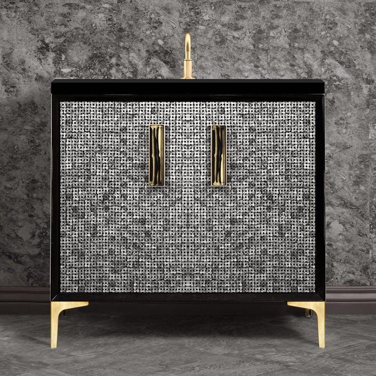 satin brass vanity