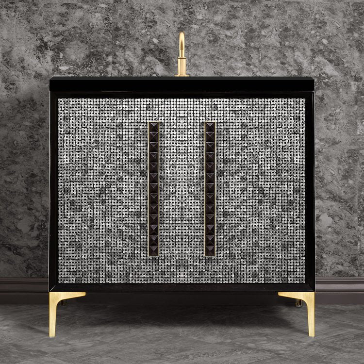 satin brass vanity