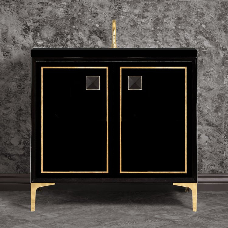 polished brass vanity