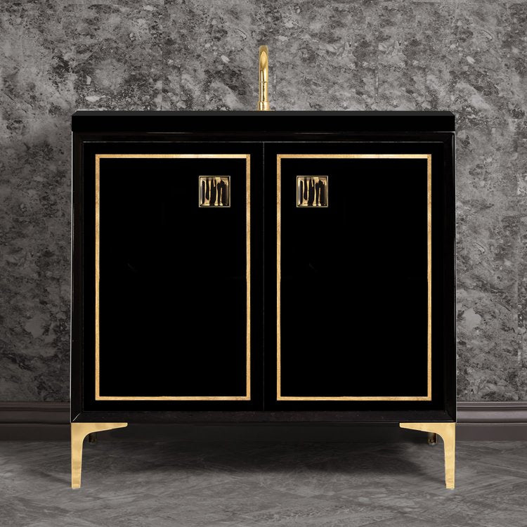 polished brass vanity