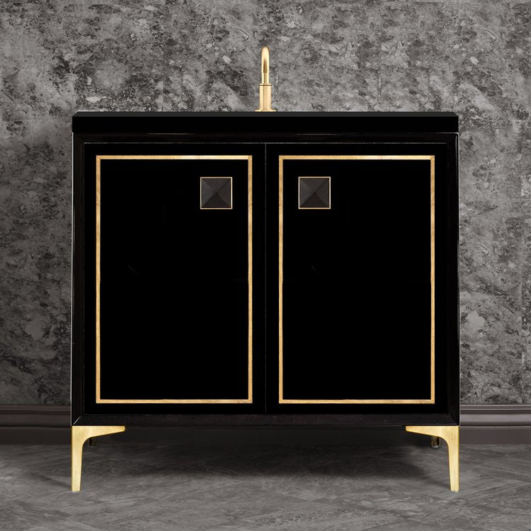 satin brass vanity