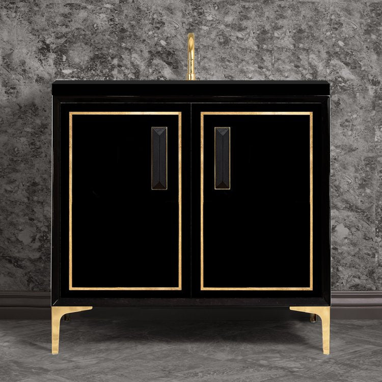 polished brass vanity