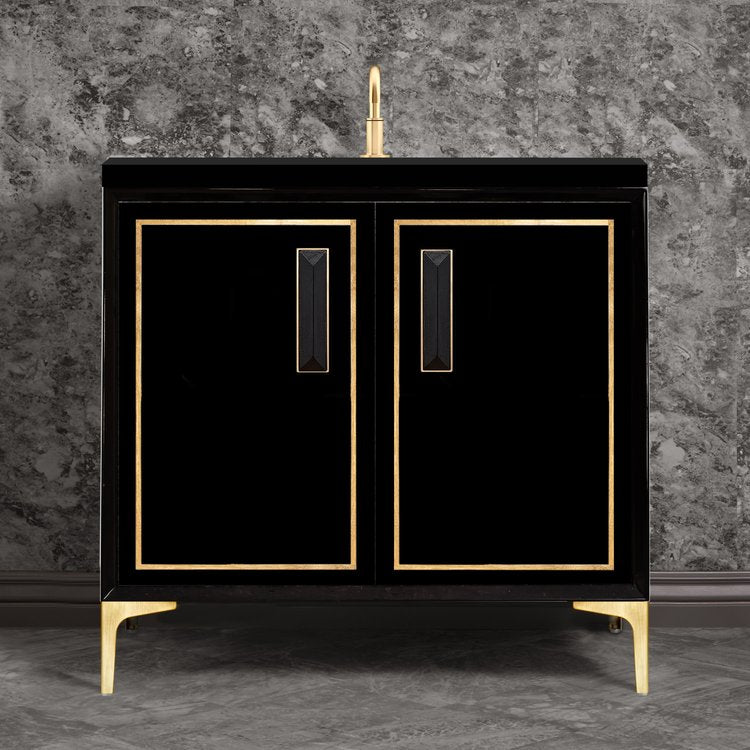 satin brass vanity