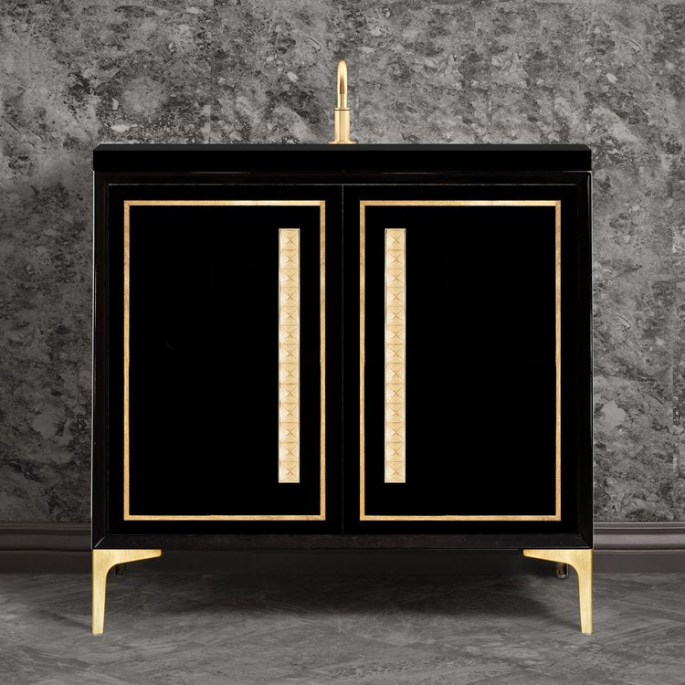 satin brass vanity