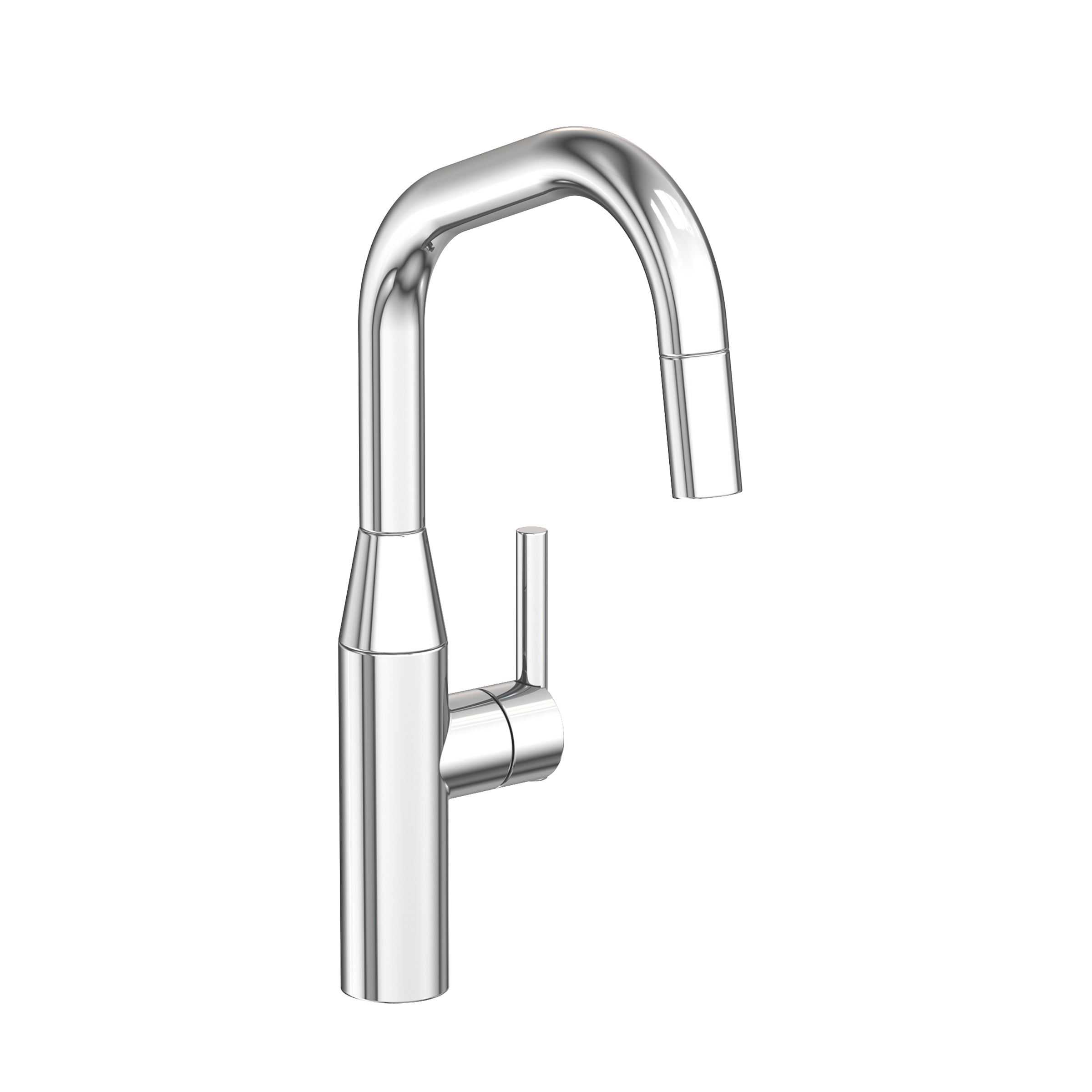 polished chrome kitchen faucet