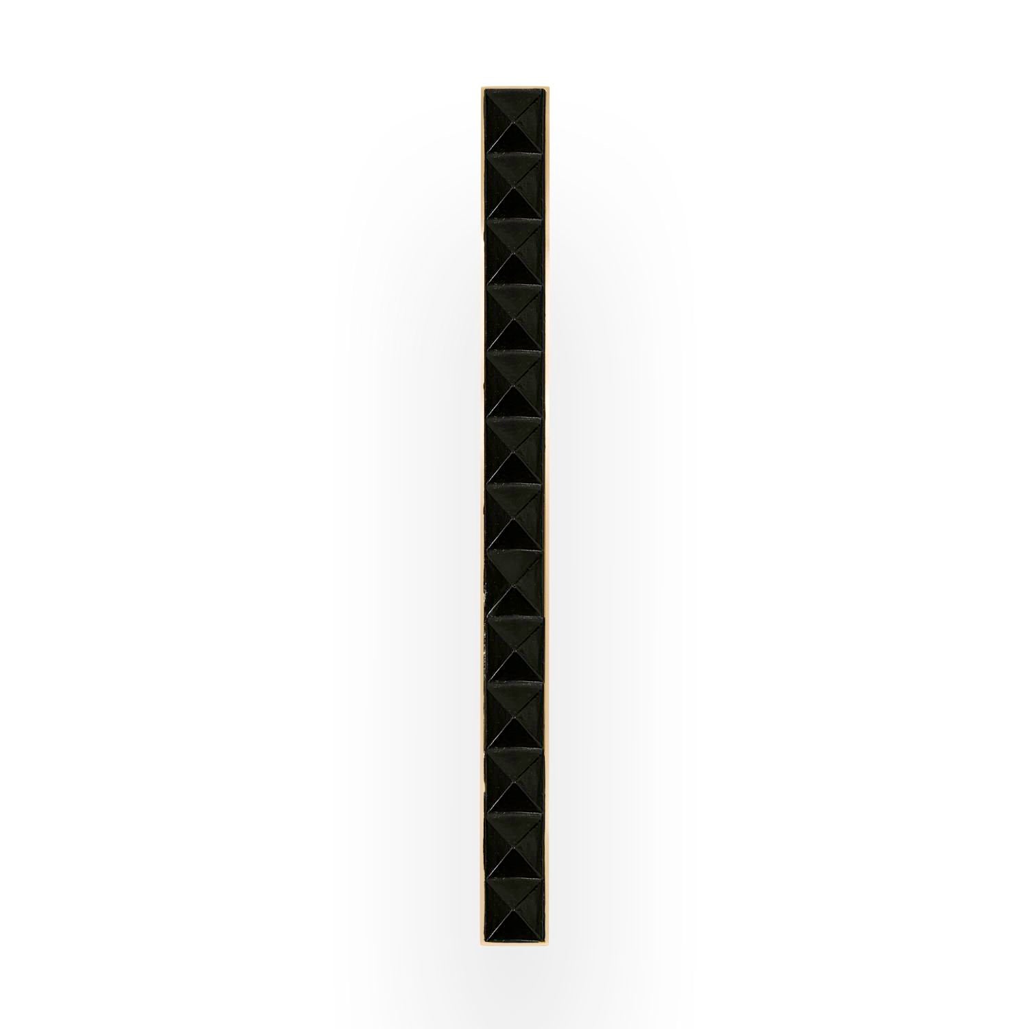 Linkasink 18" Artisan Glass Prism Hardware with Black Pyramid Glass