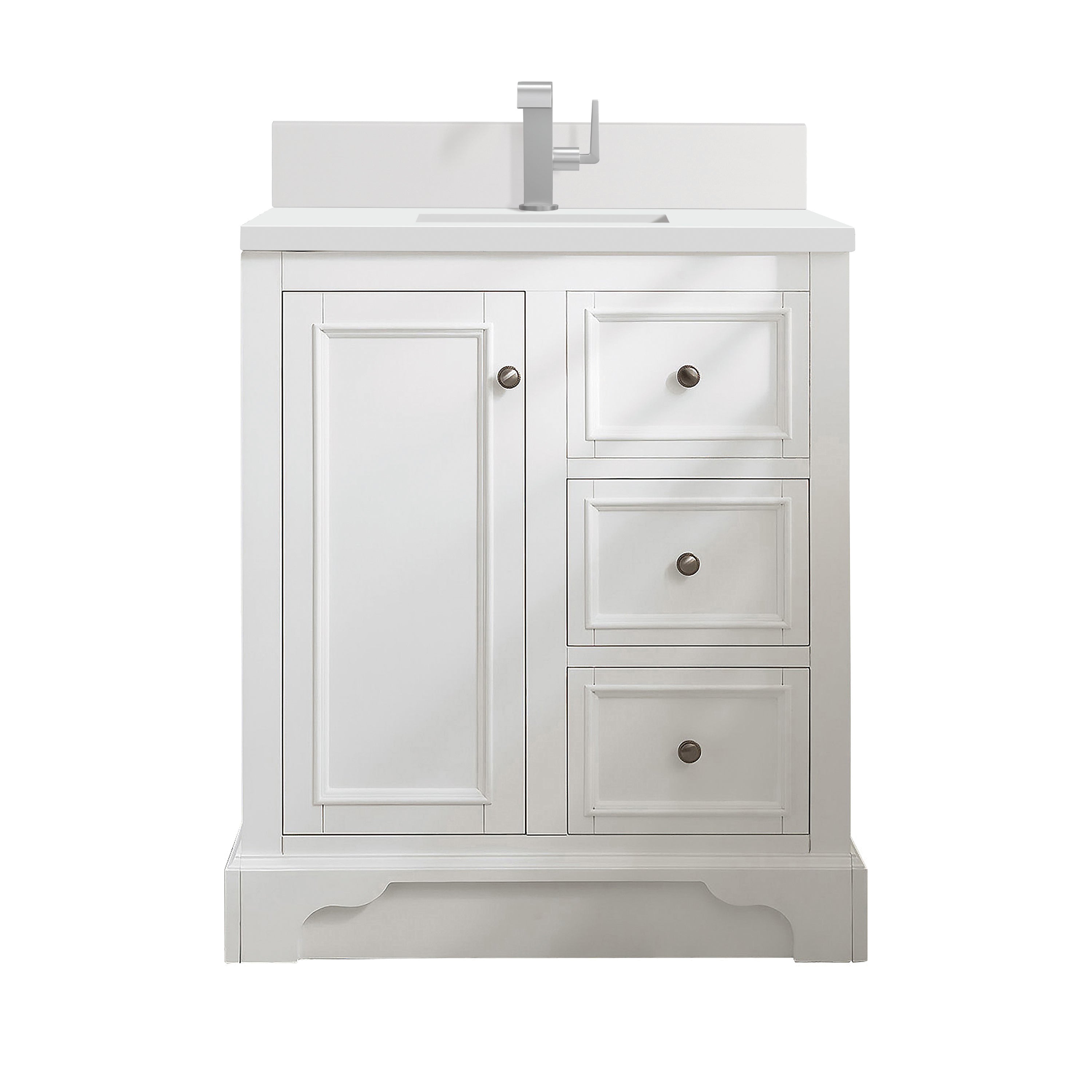 James Martin Vanities De Soto 30" Single Vanity - Bright White