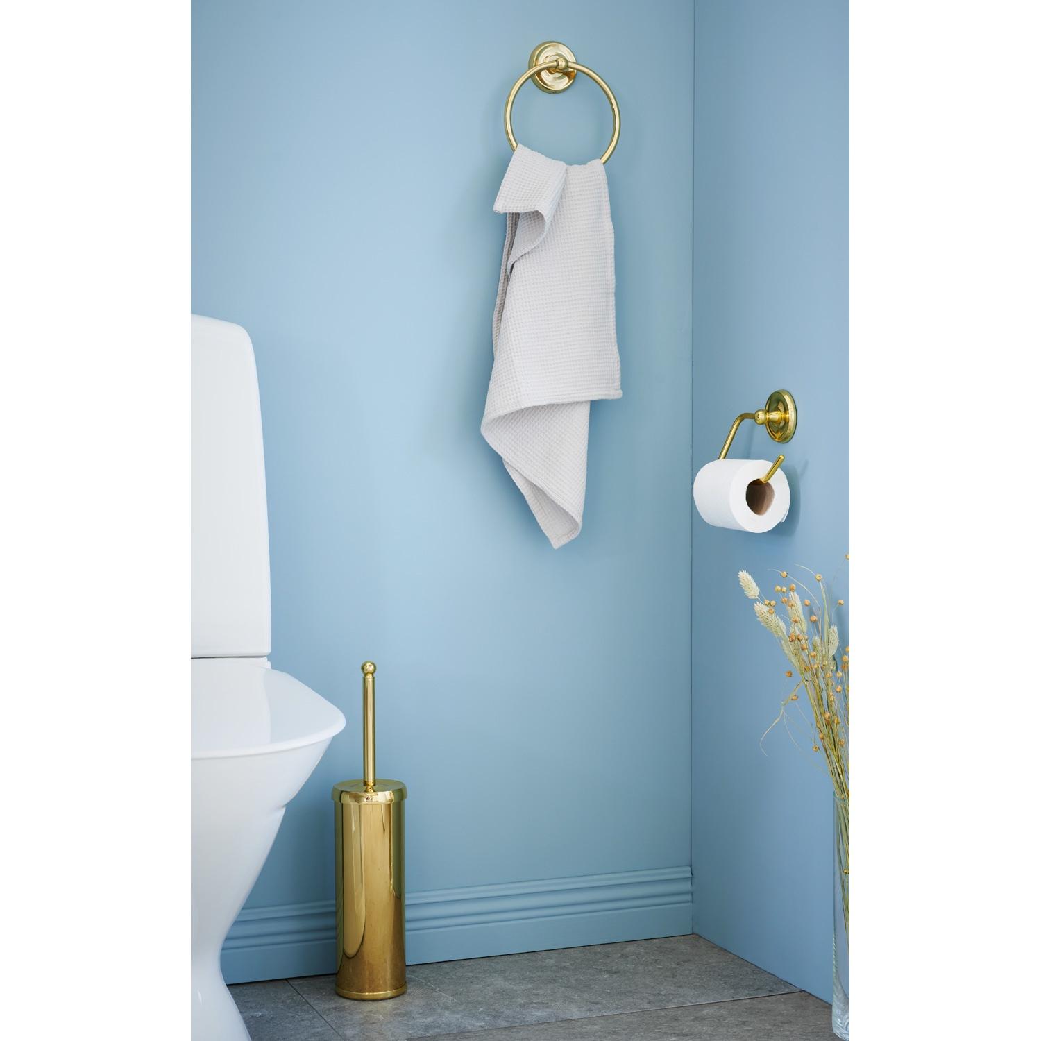polished brass toilet brush