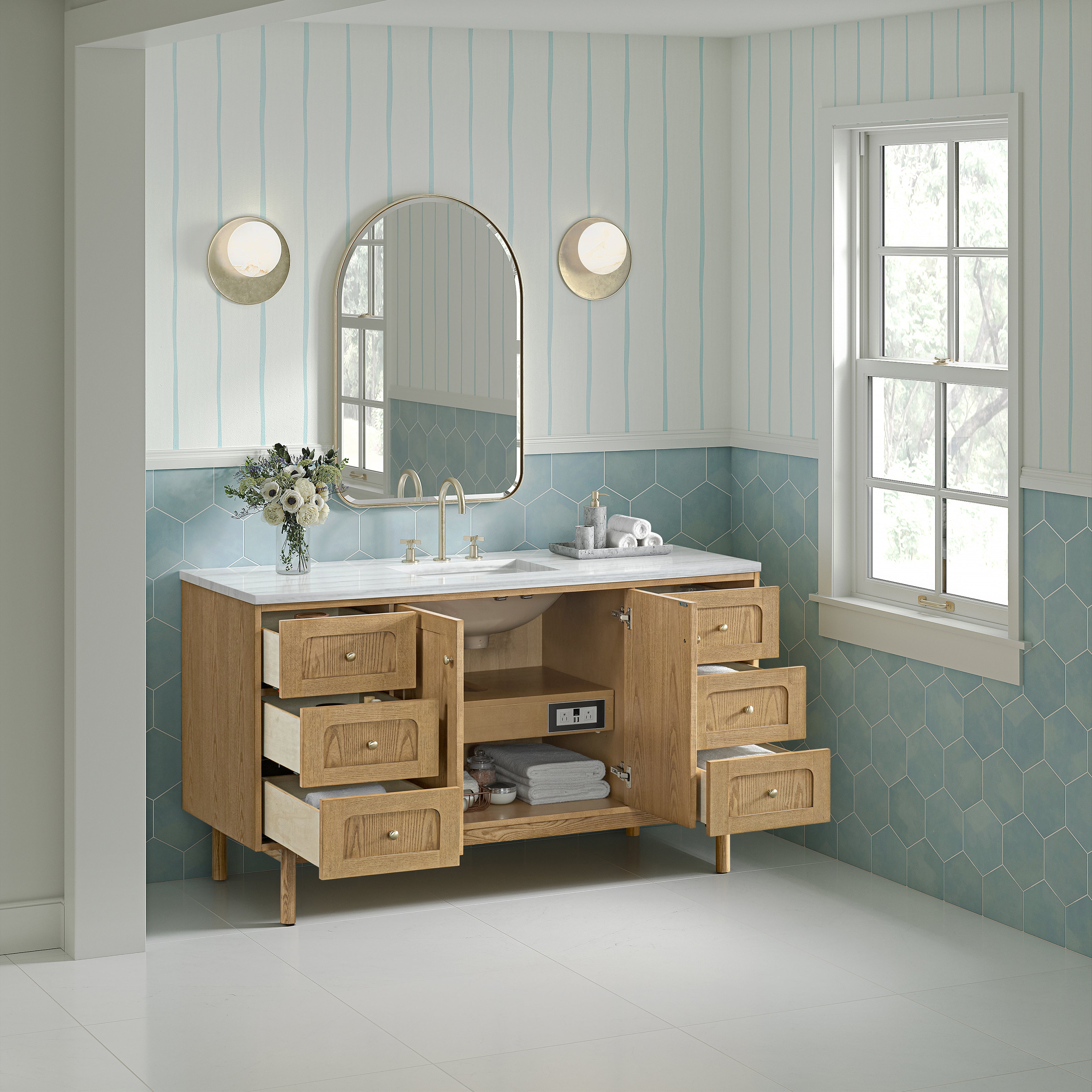 arctic fall solid surface top vanity