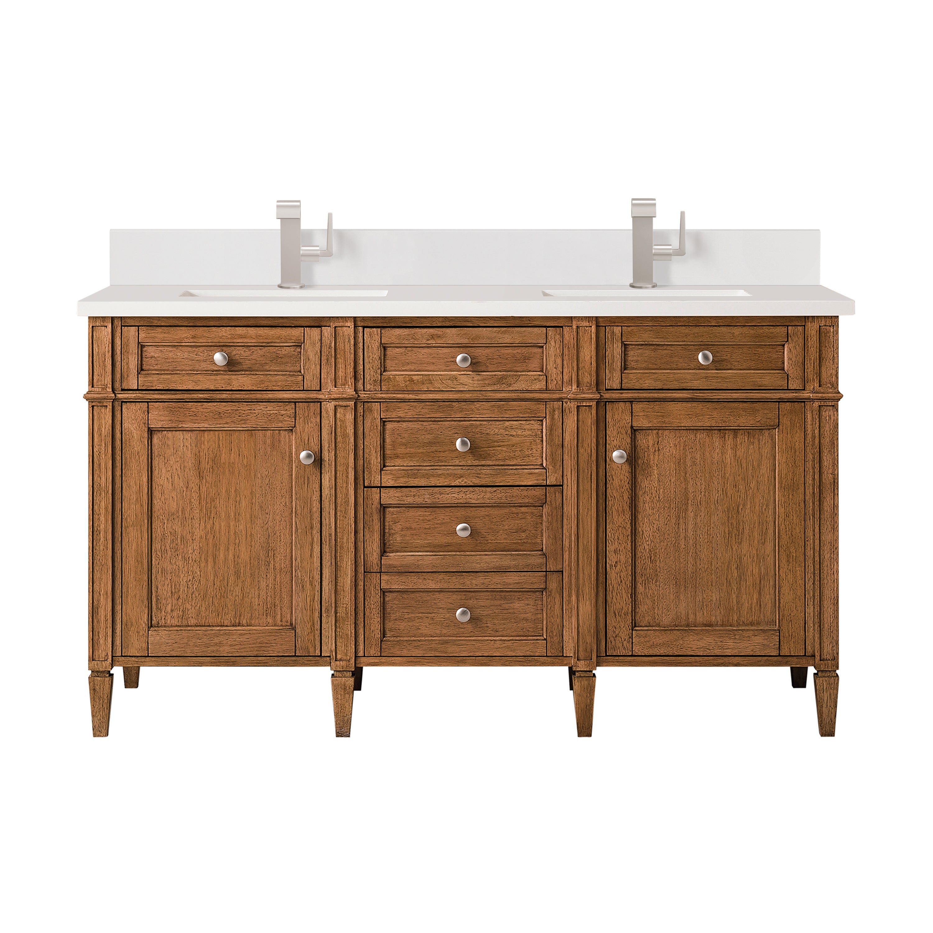 James Martin Vanities Brittany 60" Double Vanity - Saddle Brown
