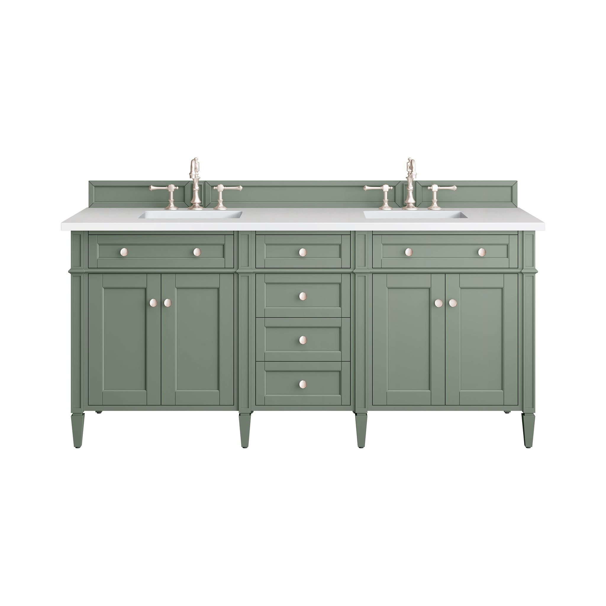 James Martin Vanities Brittany 72" Double Vanity - Smokey Celadon