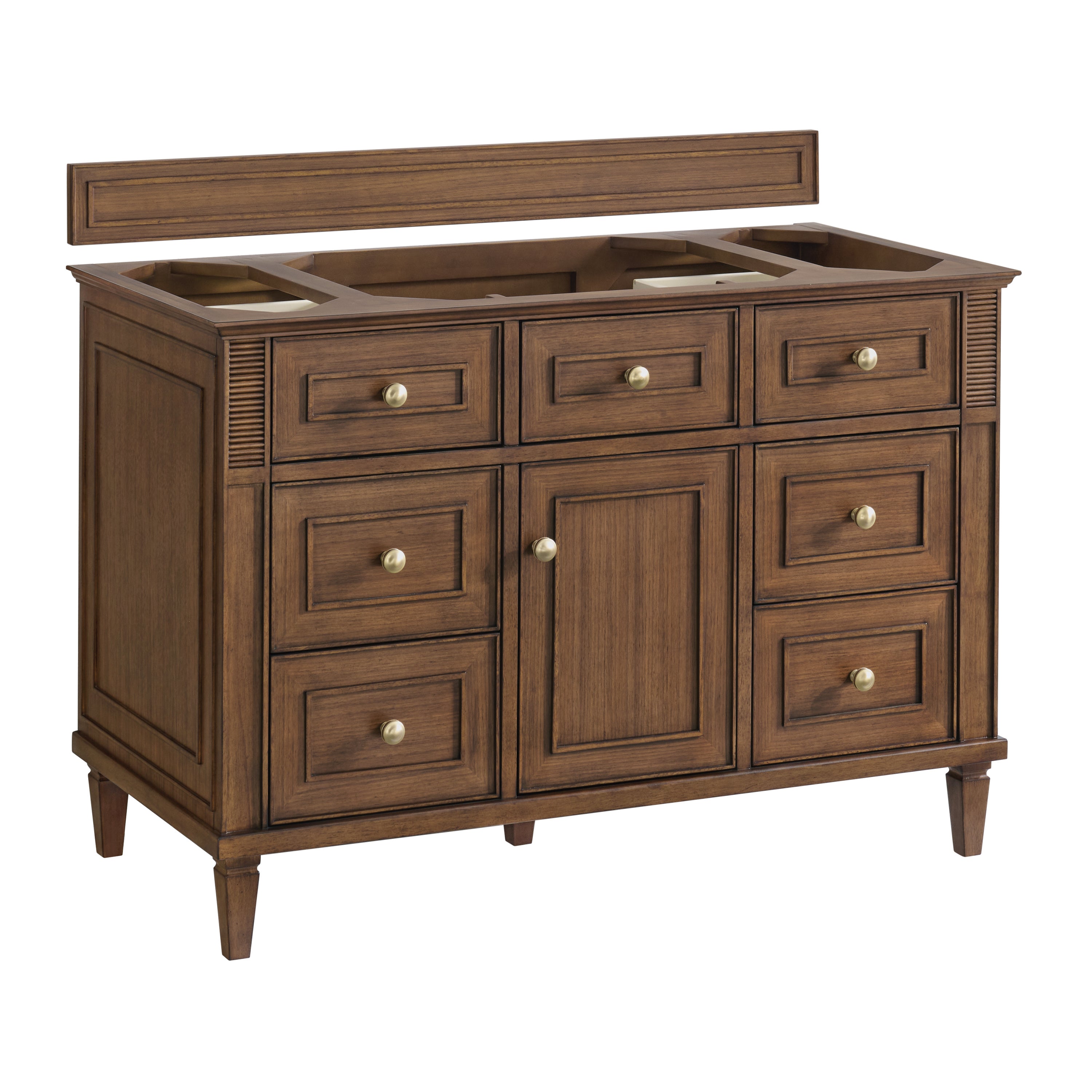 James Martin Vanities Lorelai 48" Single Vanity - Mid-Century Walnut