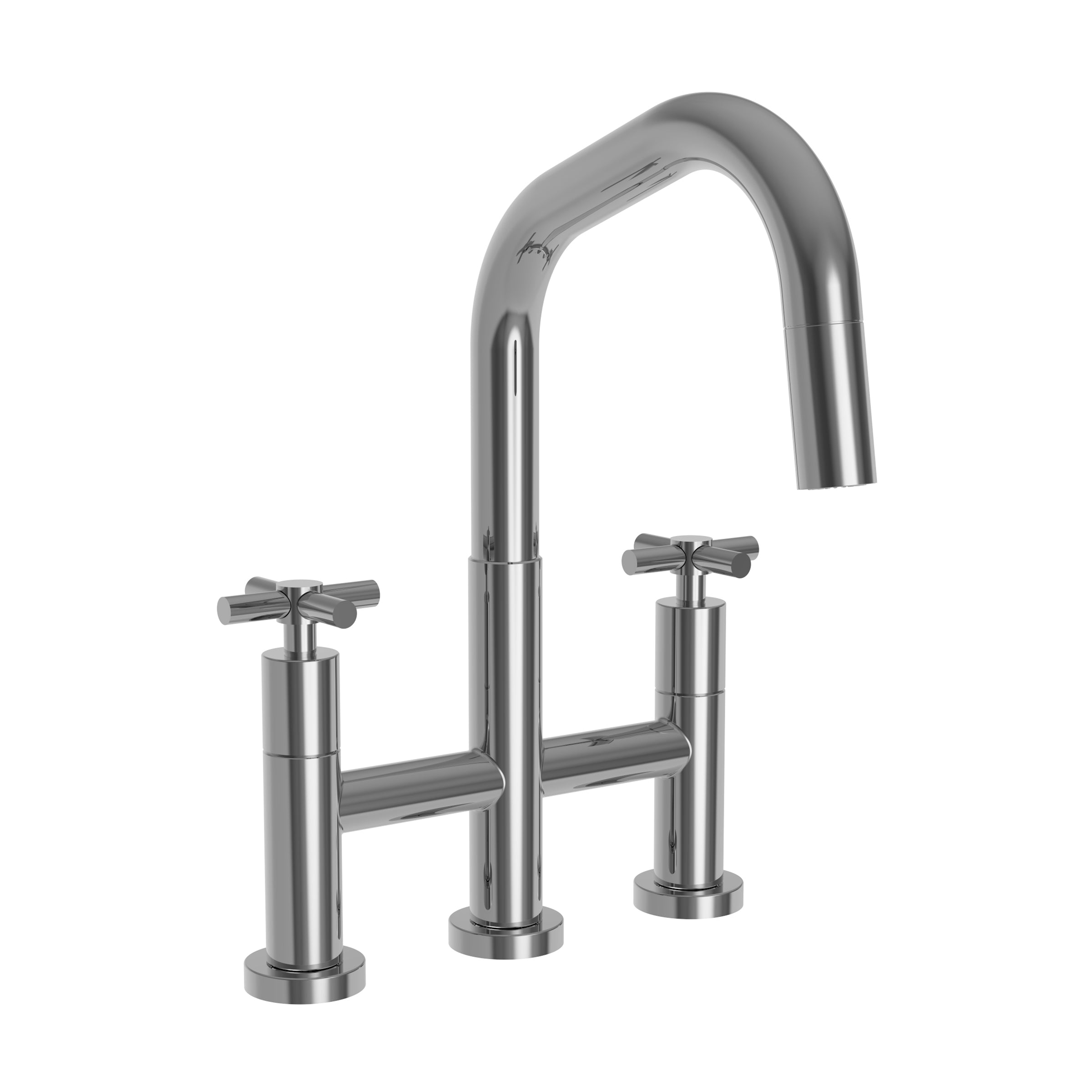 Newport Brass East Square Kitchen Bridge Pull-Down Faucet