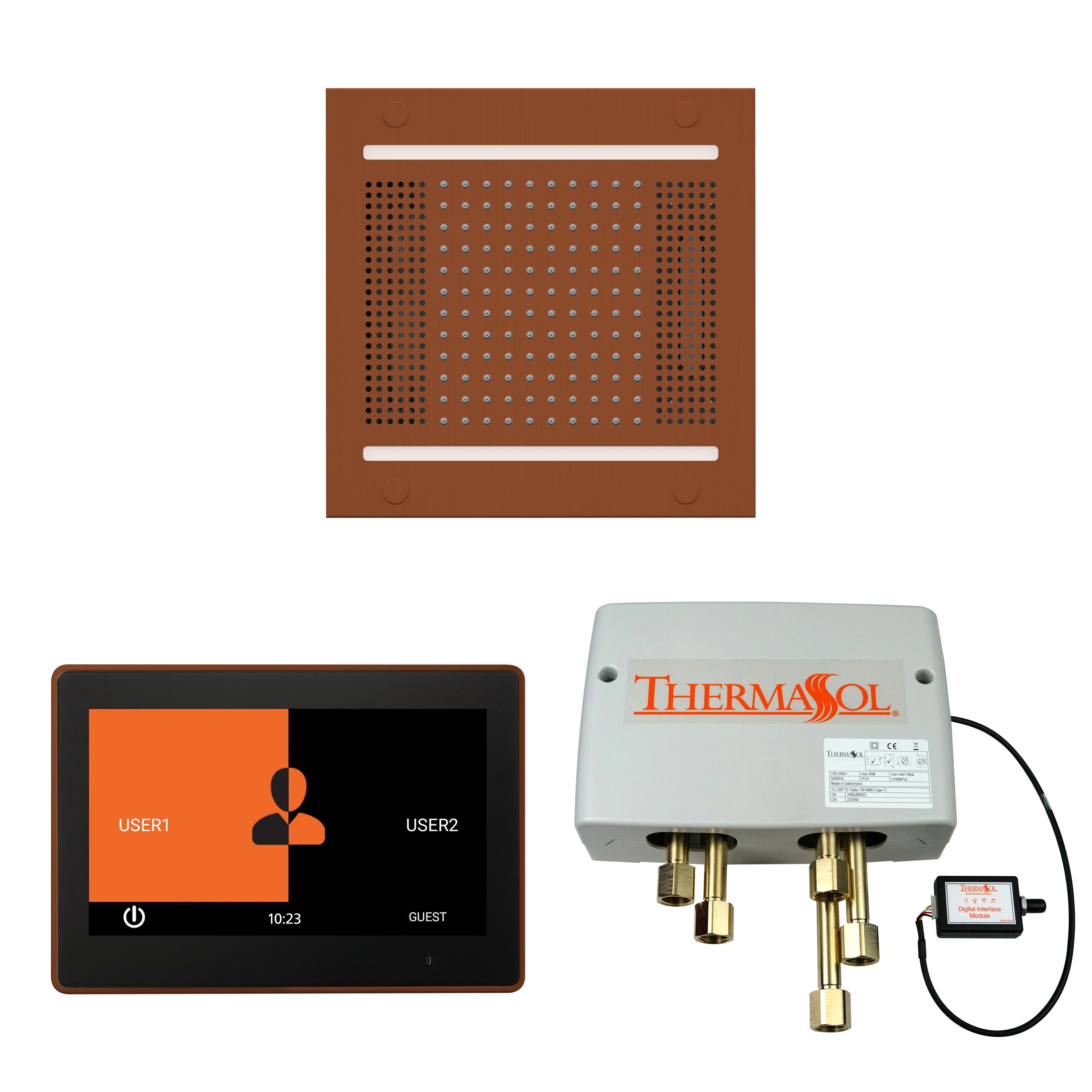 Thermasol The Wellness Hydrovive14 Shower Package with 10" ThermaTouch Square
