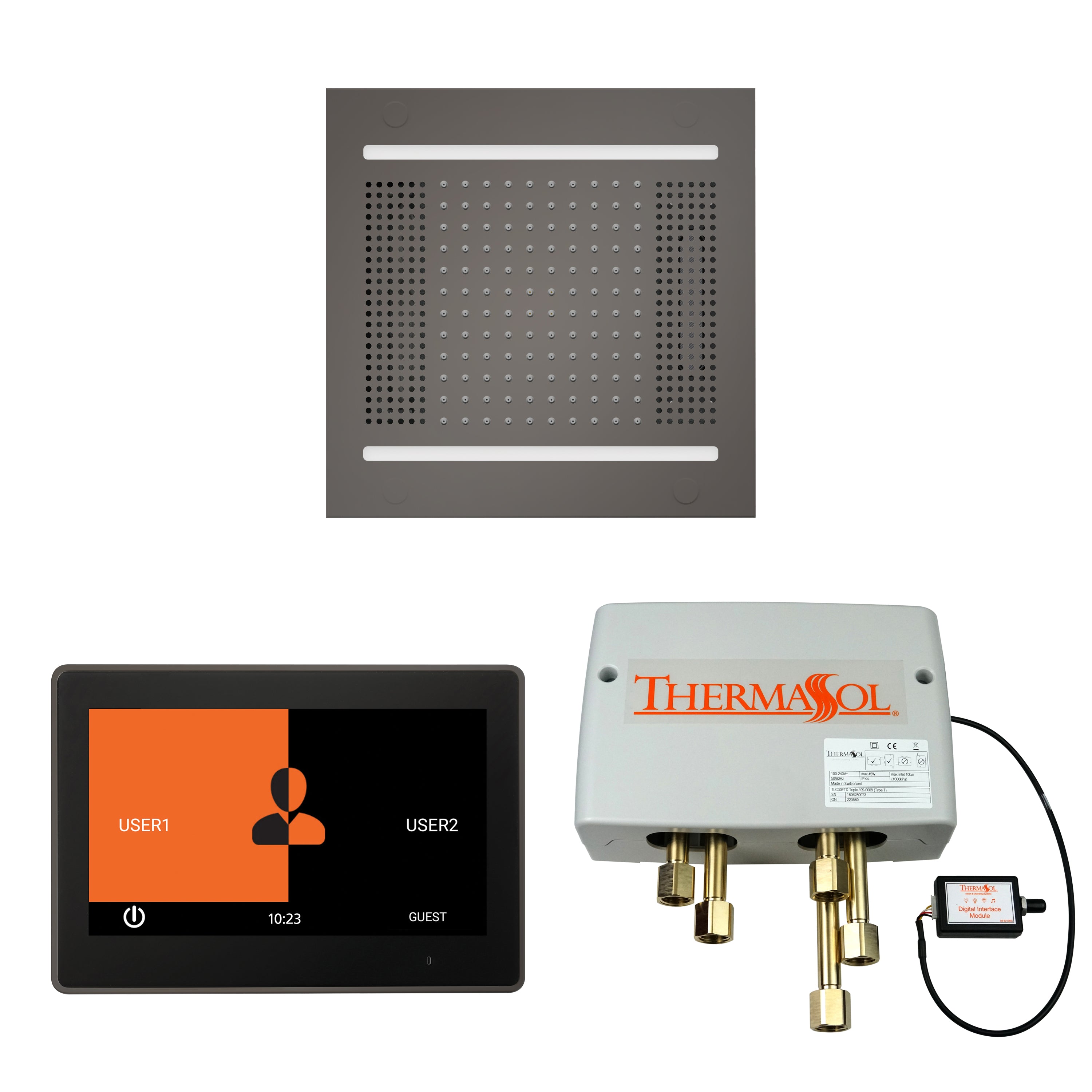 Thermasol The Wellness Hydrovive14 Shower Package with 10" ThermaTouch Square