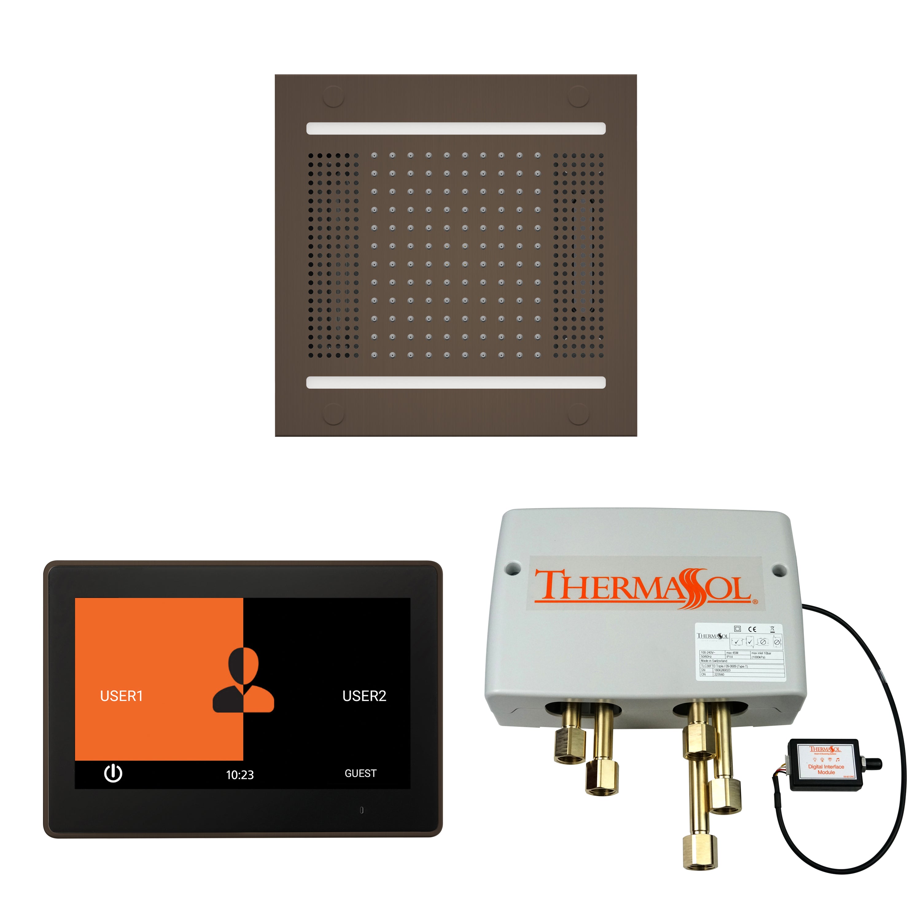Thermasol The Wellness Hydrovive14 Shower Package with 10" ThermaTouch Square