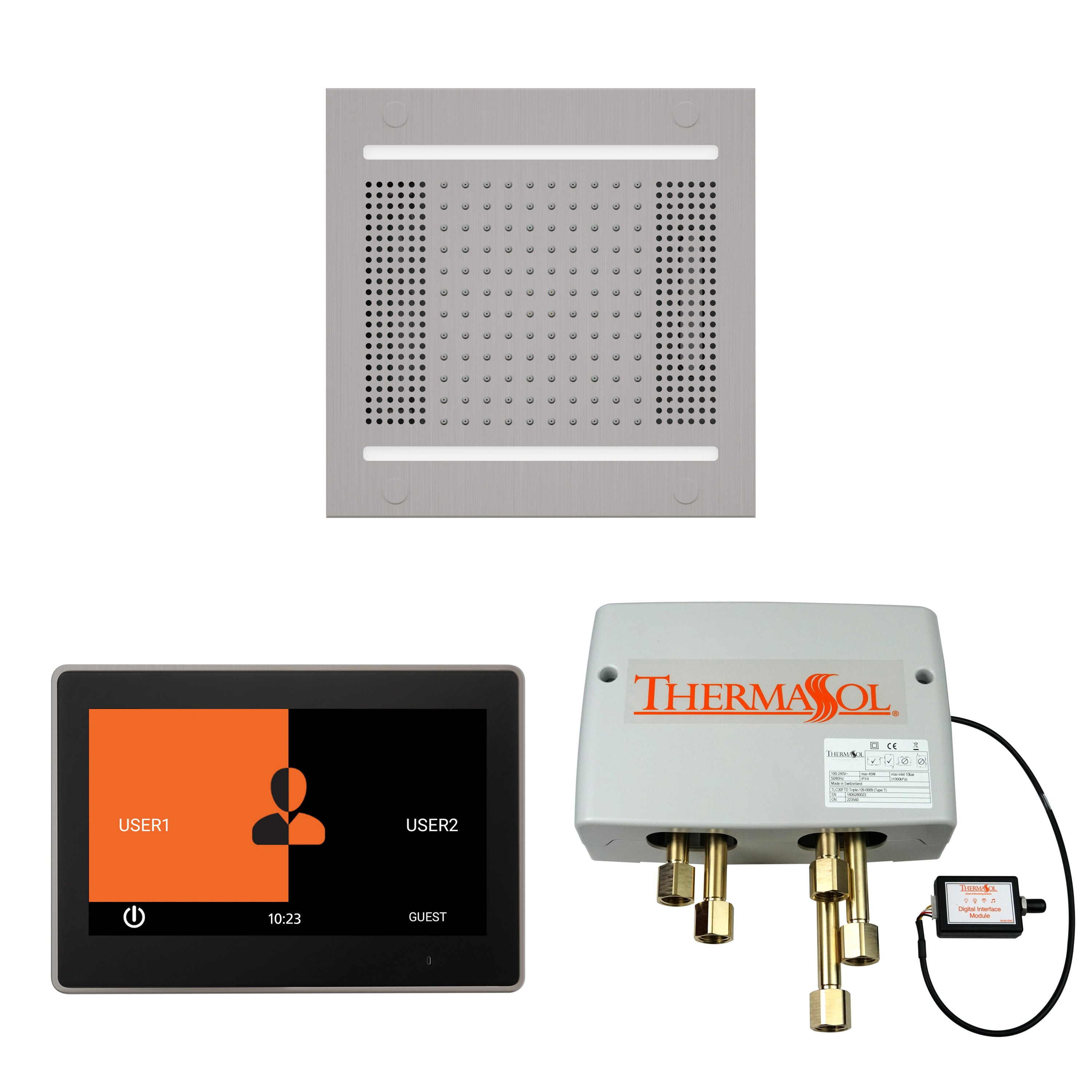 Thermasol The Wellness Hydrovive14 Shower Package with 10" ThermaTouch Square