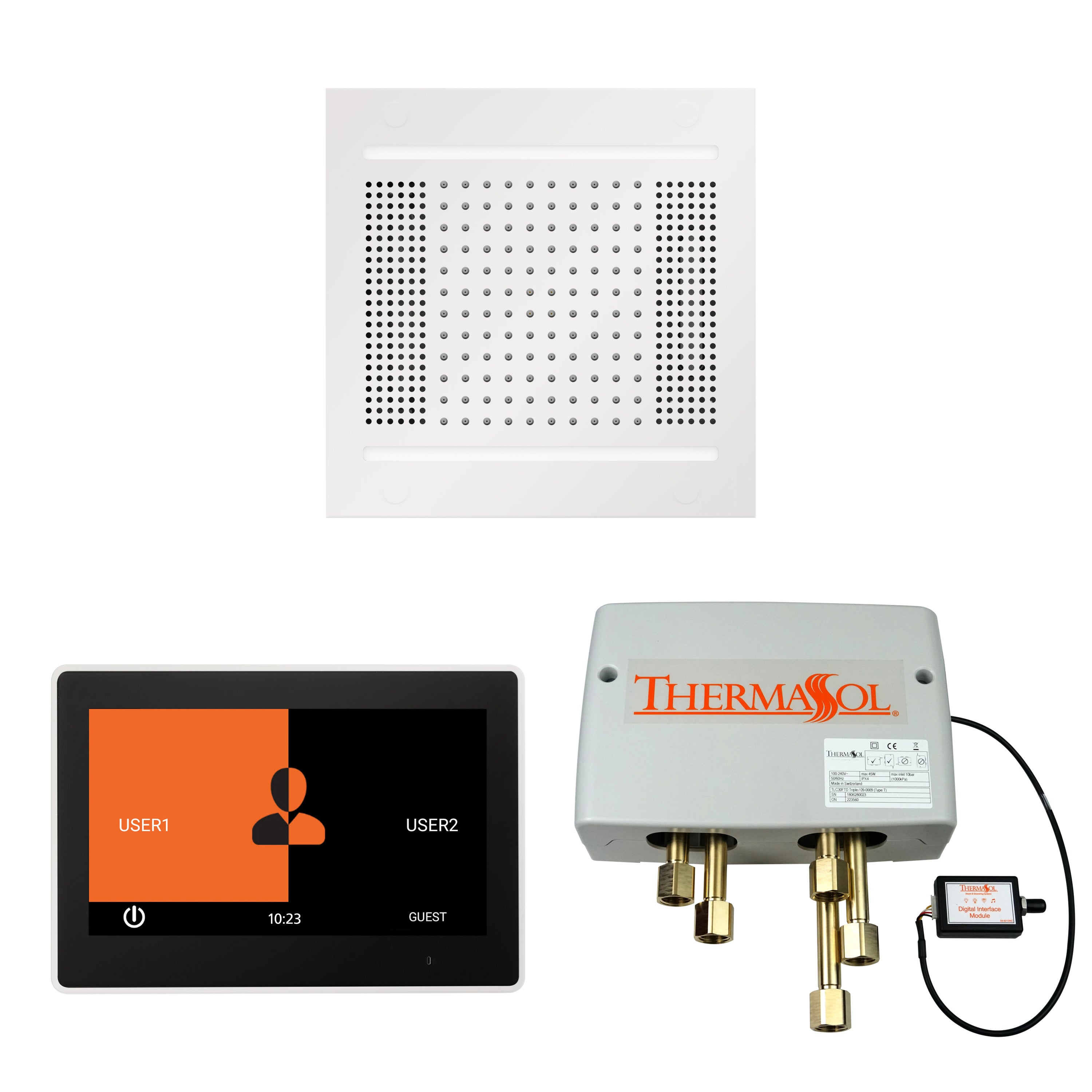 Thermasol The Wellness Hydrovive14 Shower Package with 10" ThermaTouch Square
