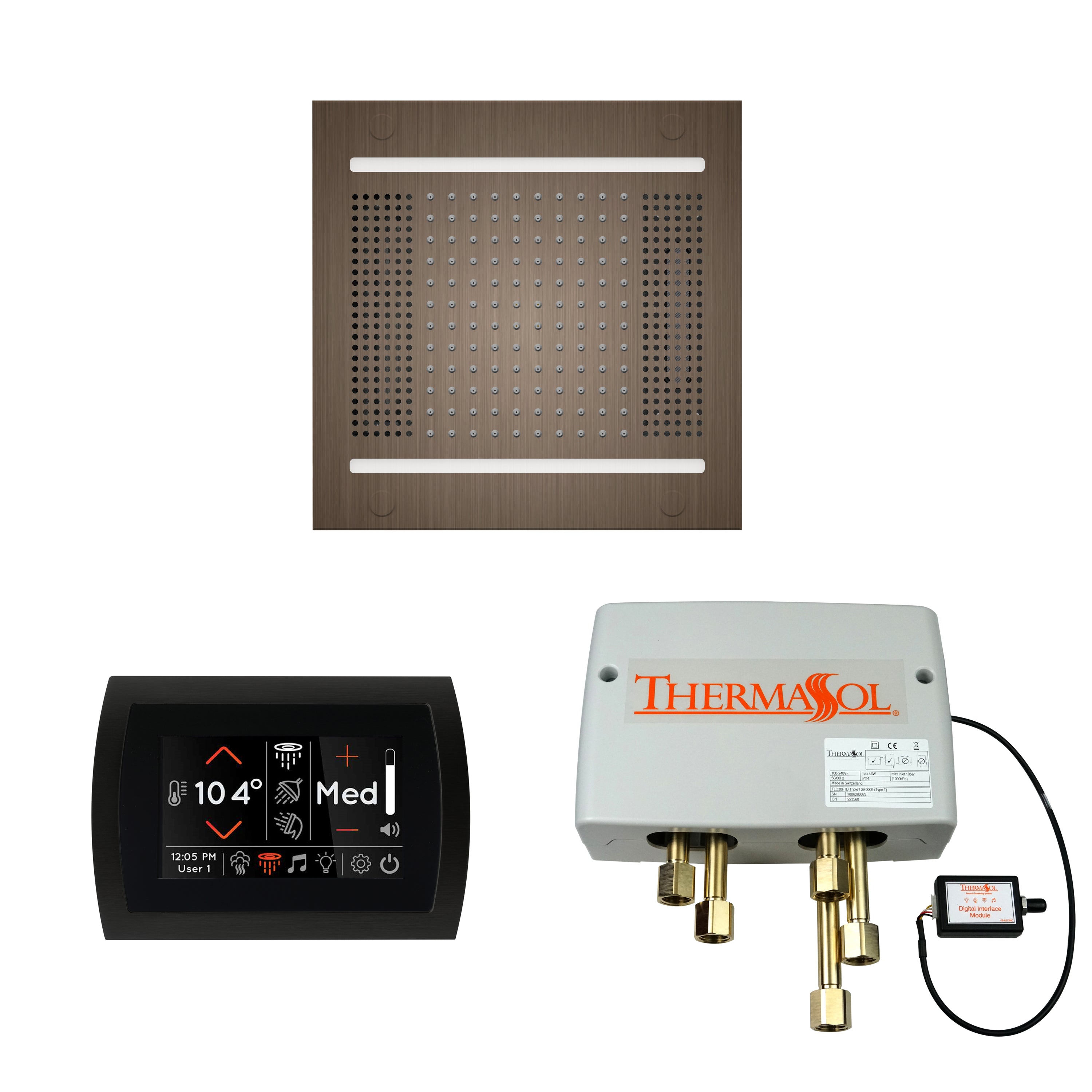 Thermasol The Wellness Hydrovive14 Shower Package with SignaTouch Round