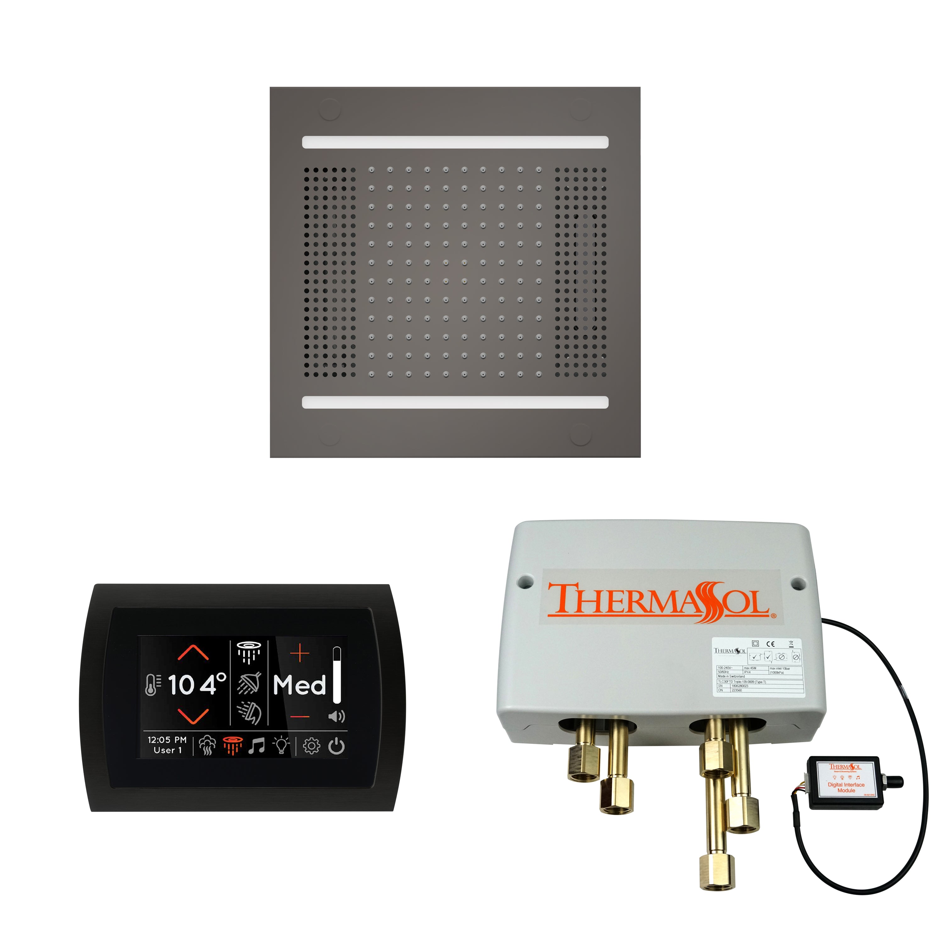 Thermasol The Wellness Hydrovive14 Shower Package with SignaTouch Round