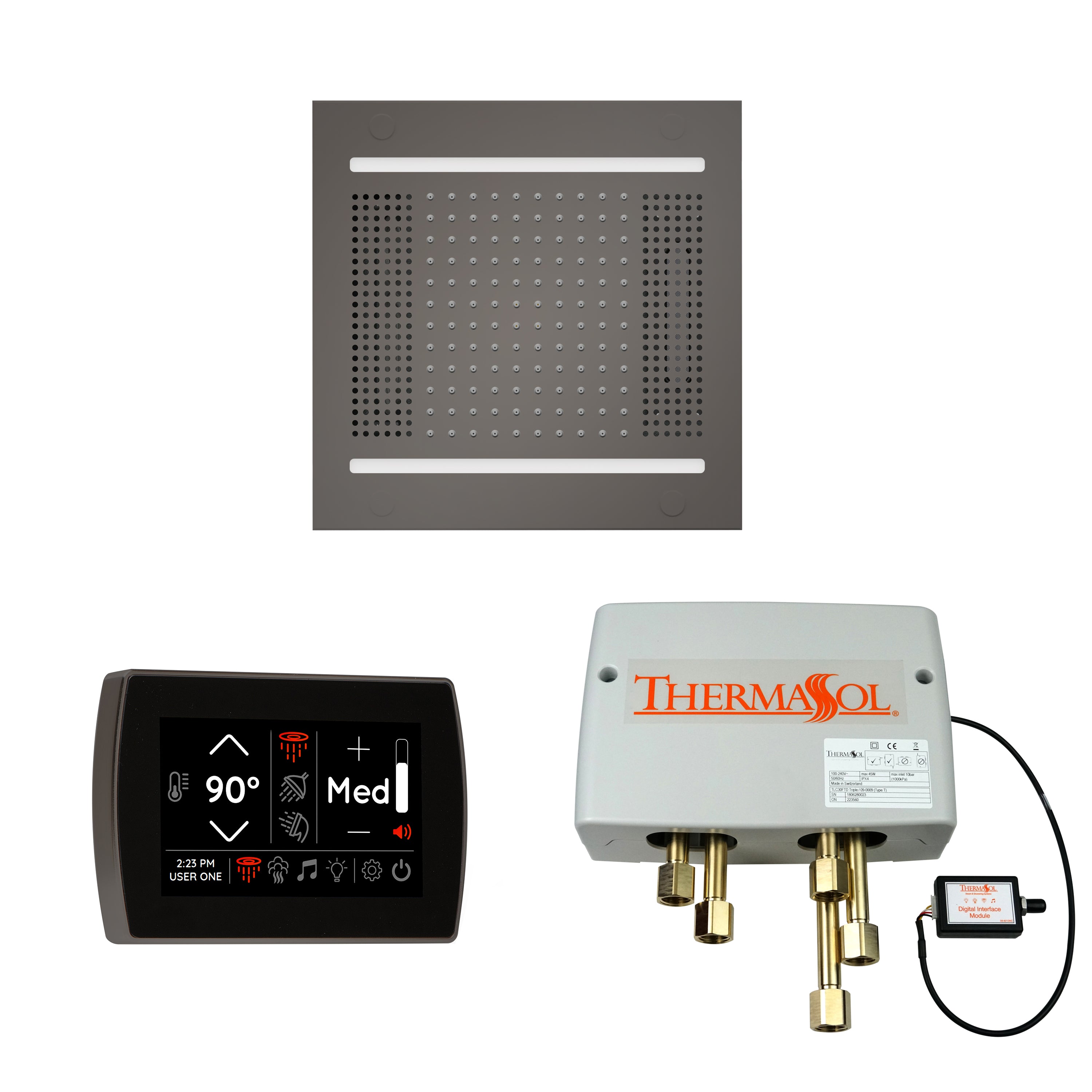 Thermasol The Wellness Hydrovive14 Shower Package with SignaTouch Square