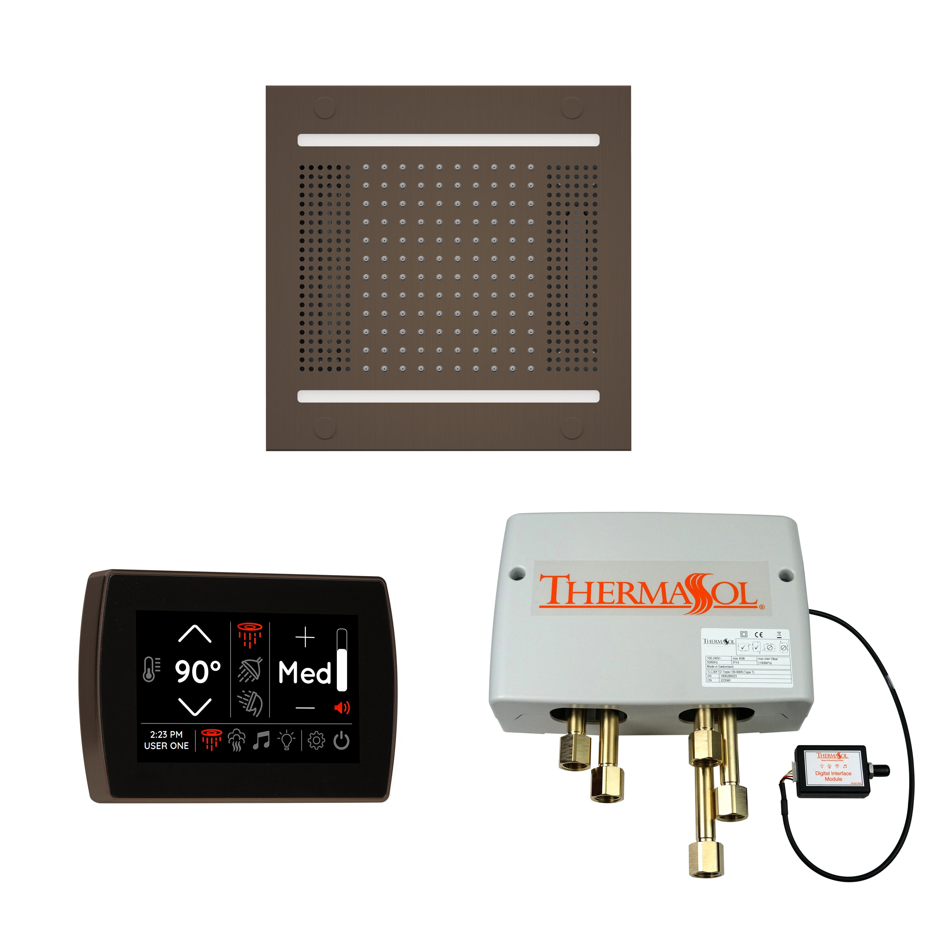 Thermasol The Wellness Hydrovive14 Shower Package with SignaTouch Square