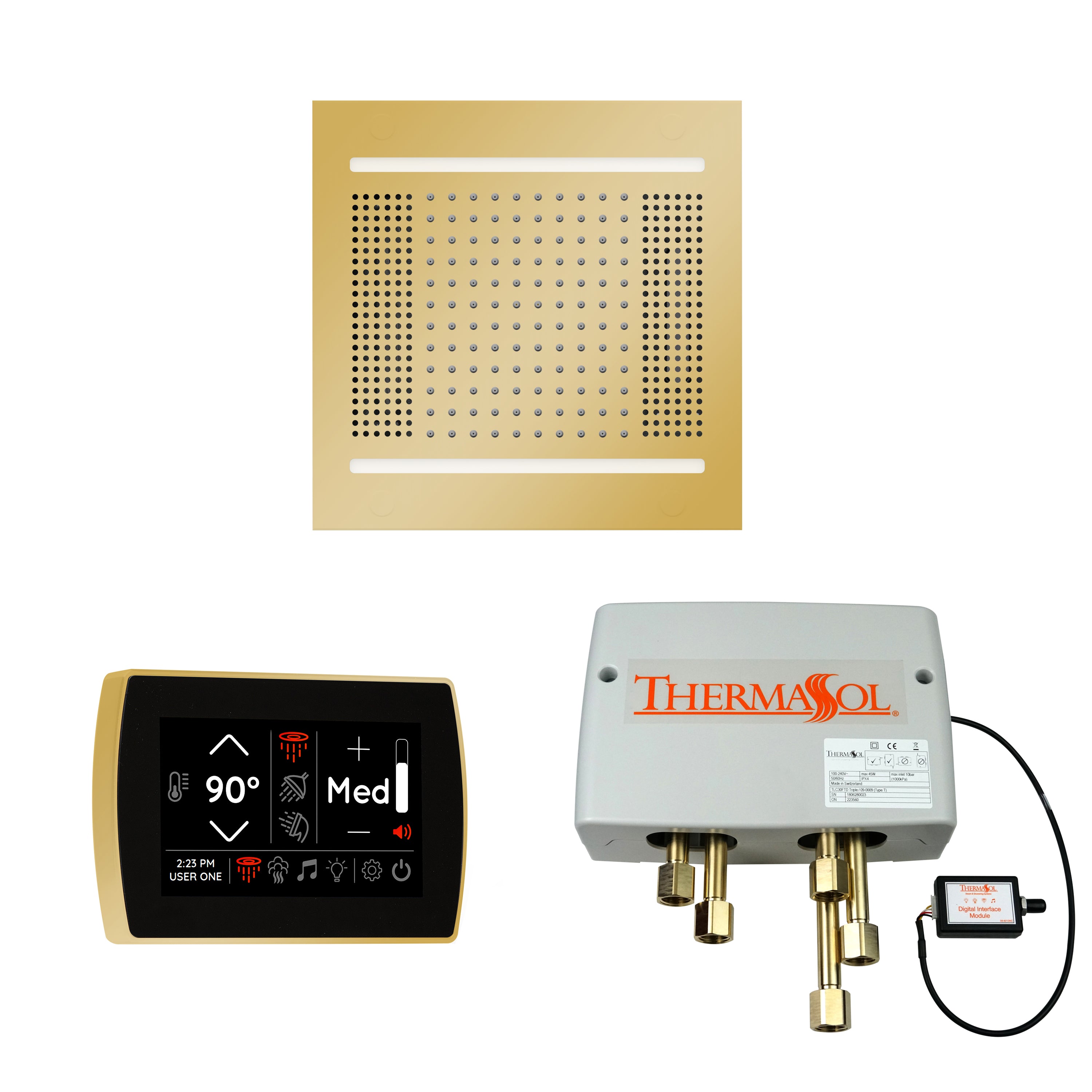Thermasol The Wellness Hydrovive14 Shower Package with SignaTouch Square