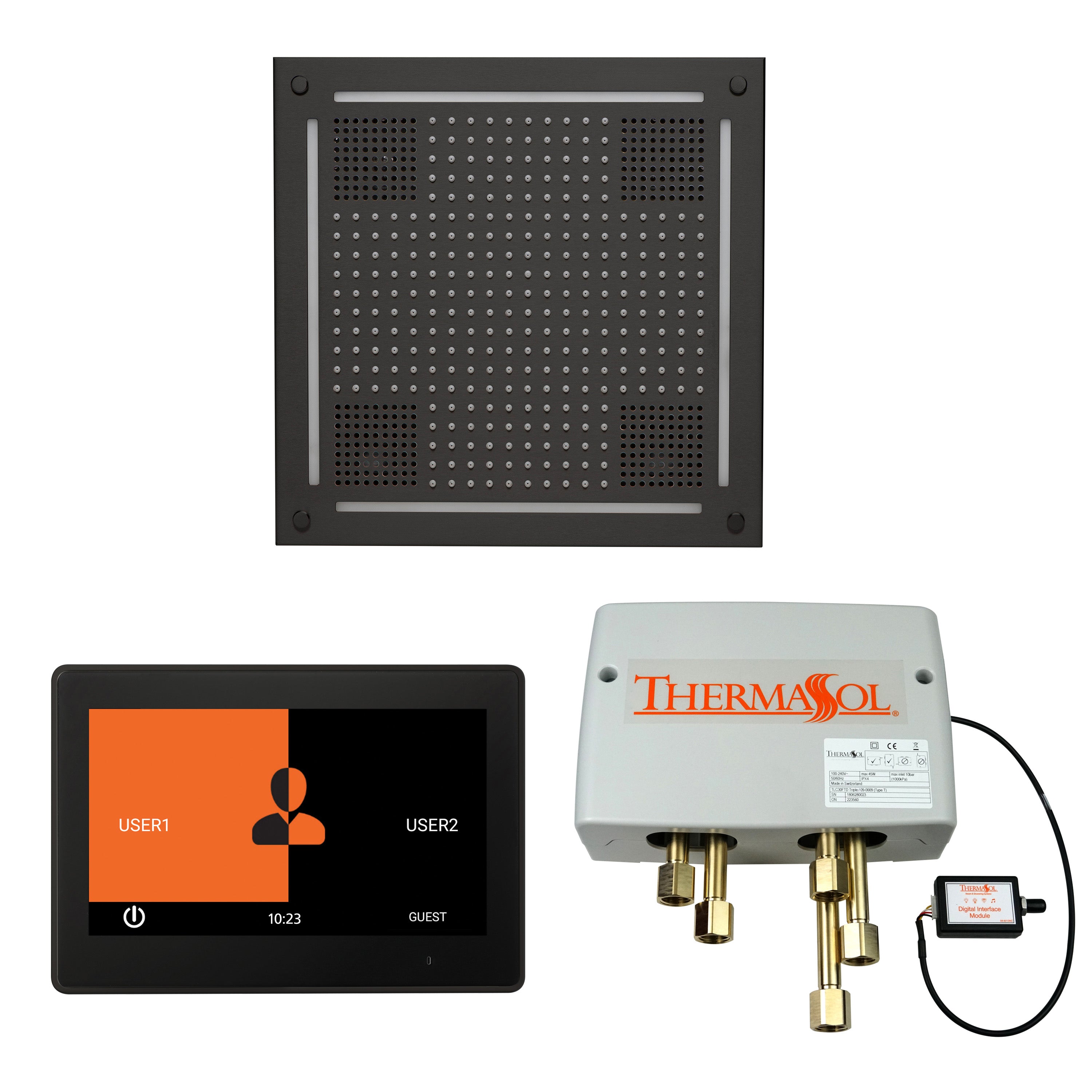 Thermasol The Wellness Hydrovive Shower Package with 10" ThermaTouch Square