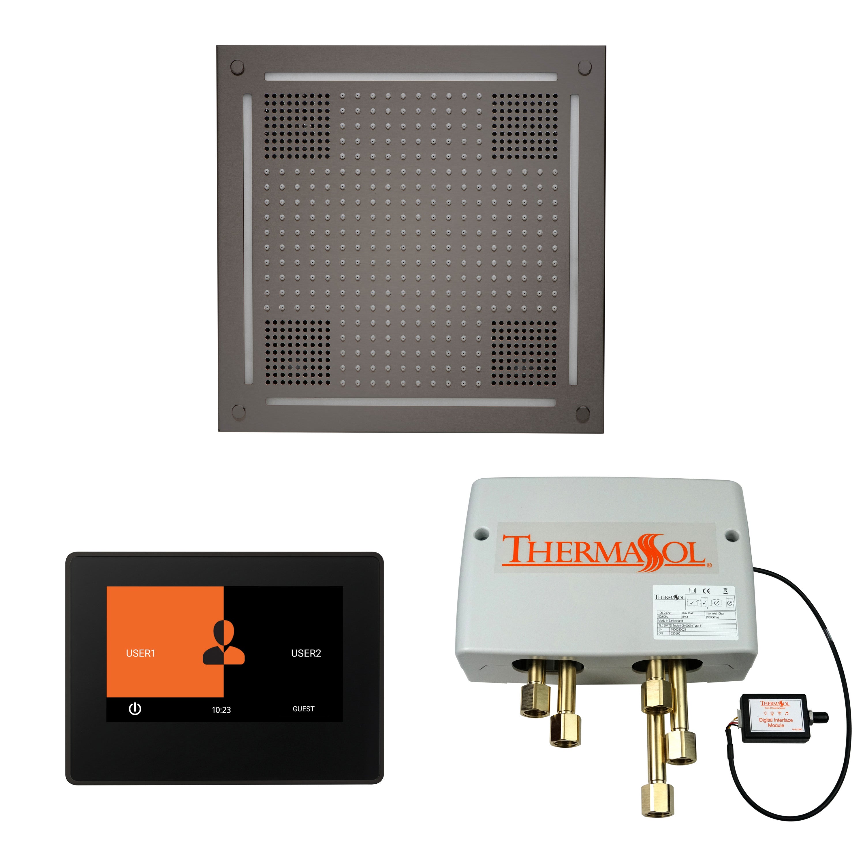 Thermasol The Wellness Hydrovive Shower Package with 7" ThermaTouch Square