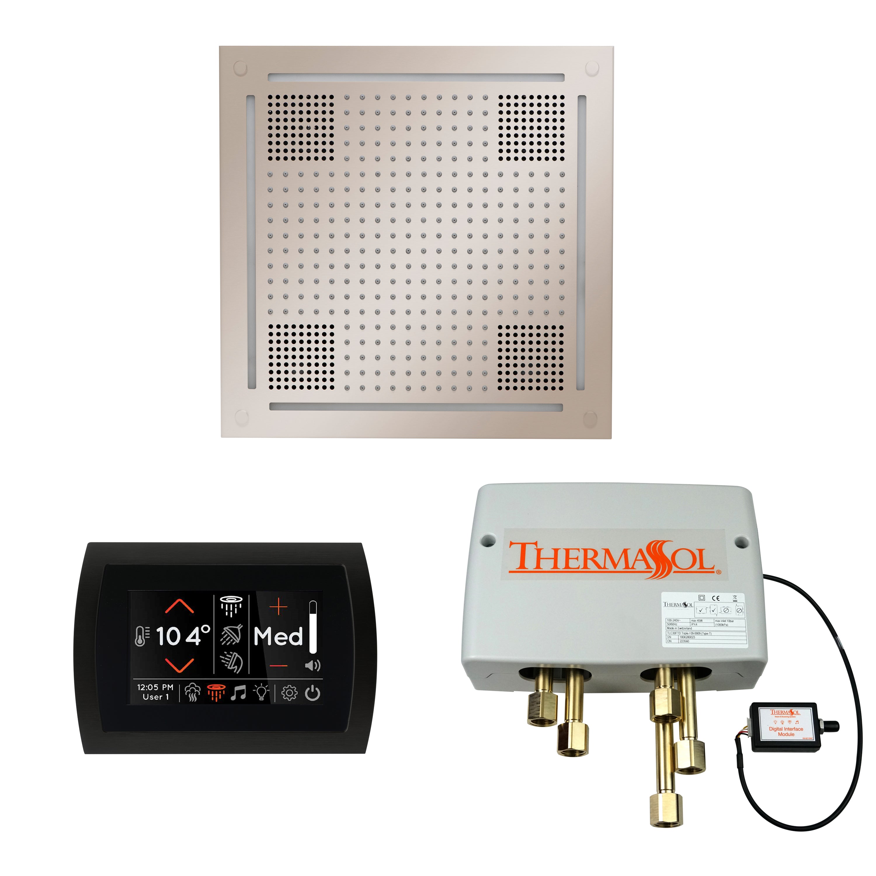 Thermasol The Wellness Hydrovive Shower Package with SignaTouch Round
