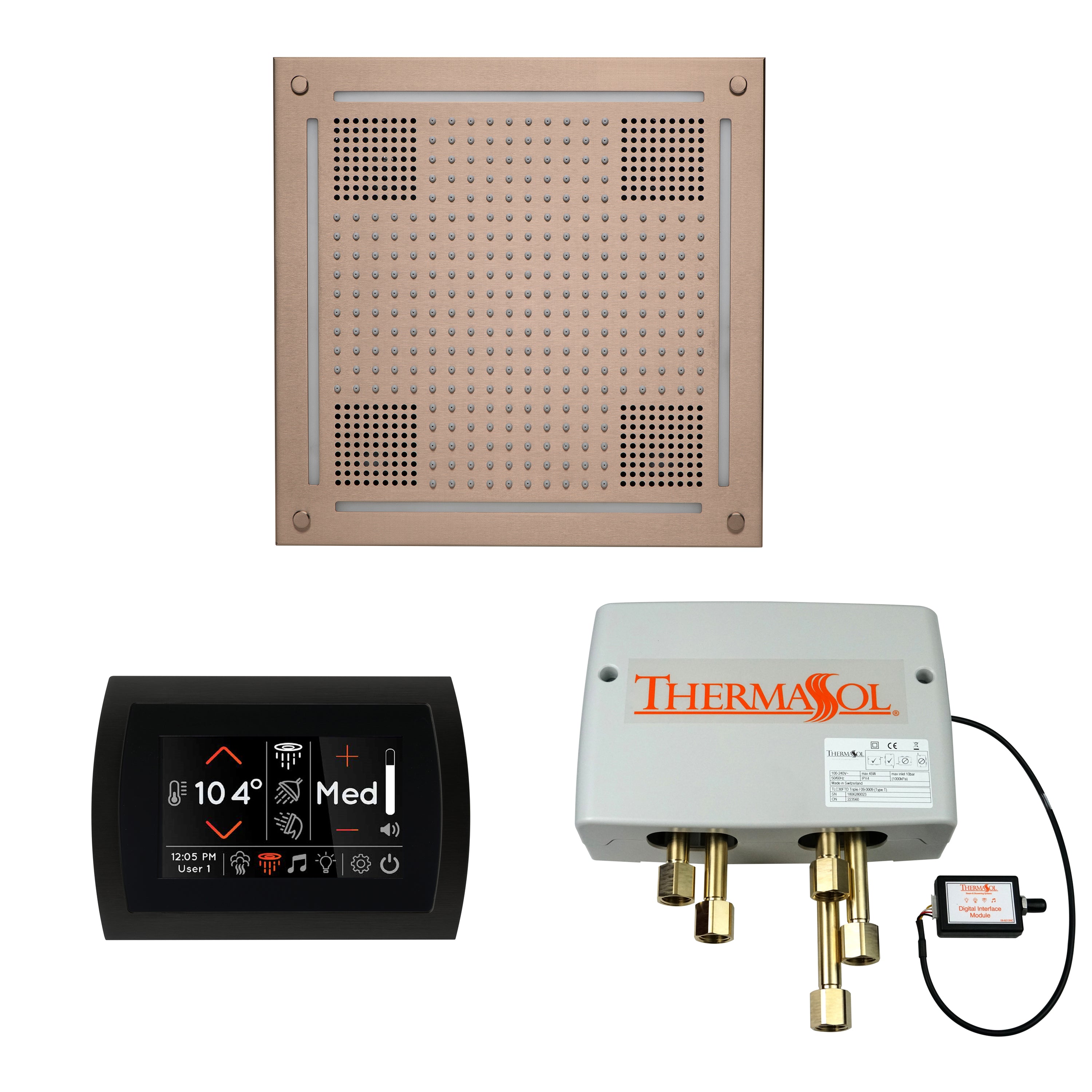 Thermasol The Wellness Hydrovive Shower Package with SignaTouch Round