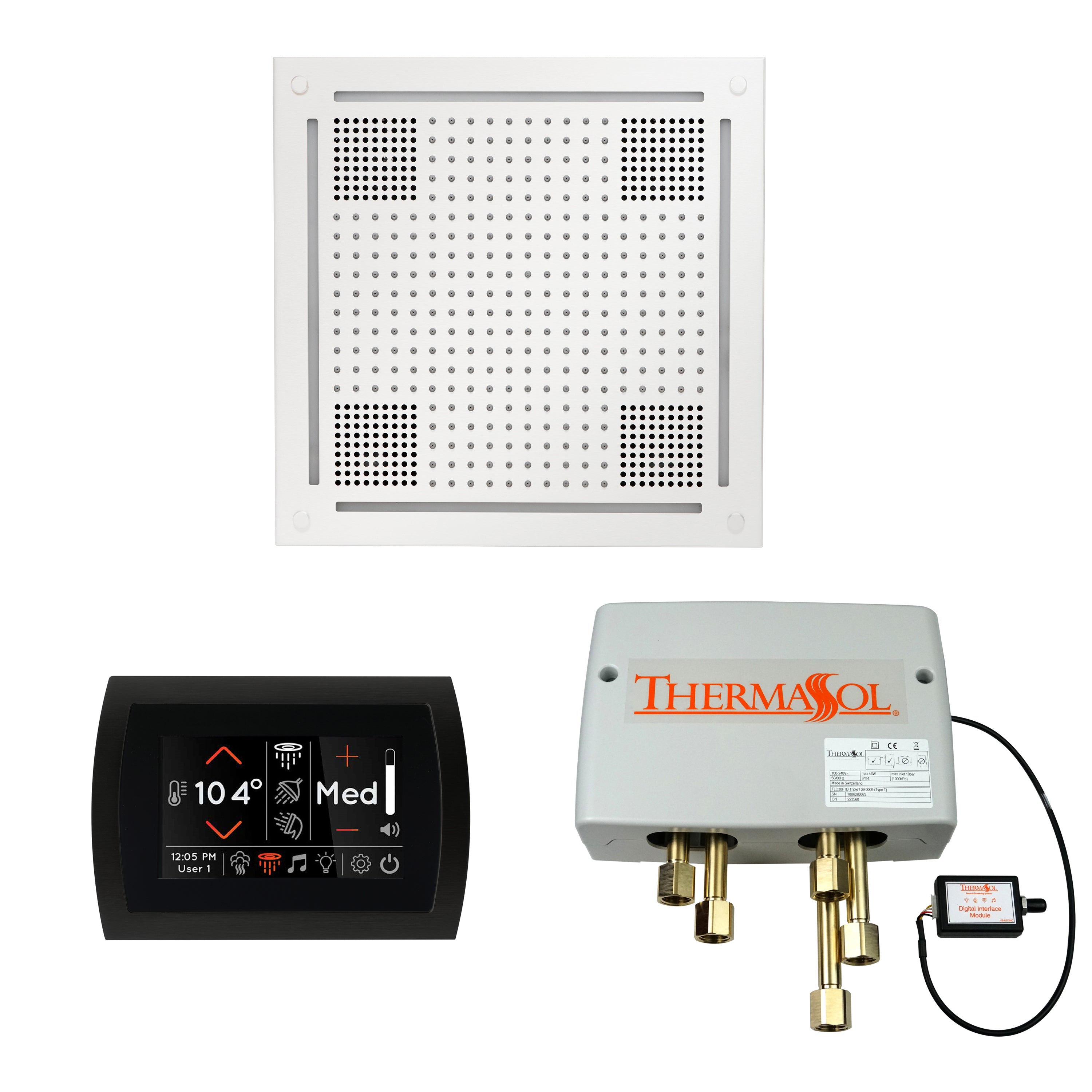 Thermasol The Wellness Hydrovive Shower Package with SignaTouch Round