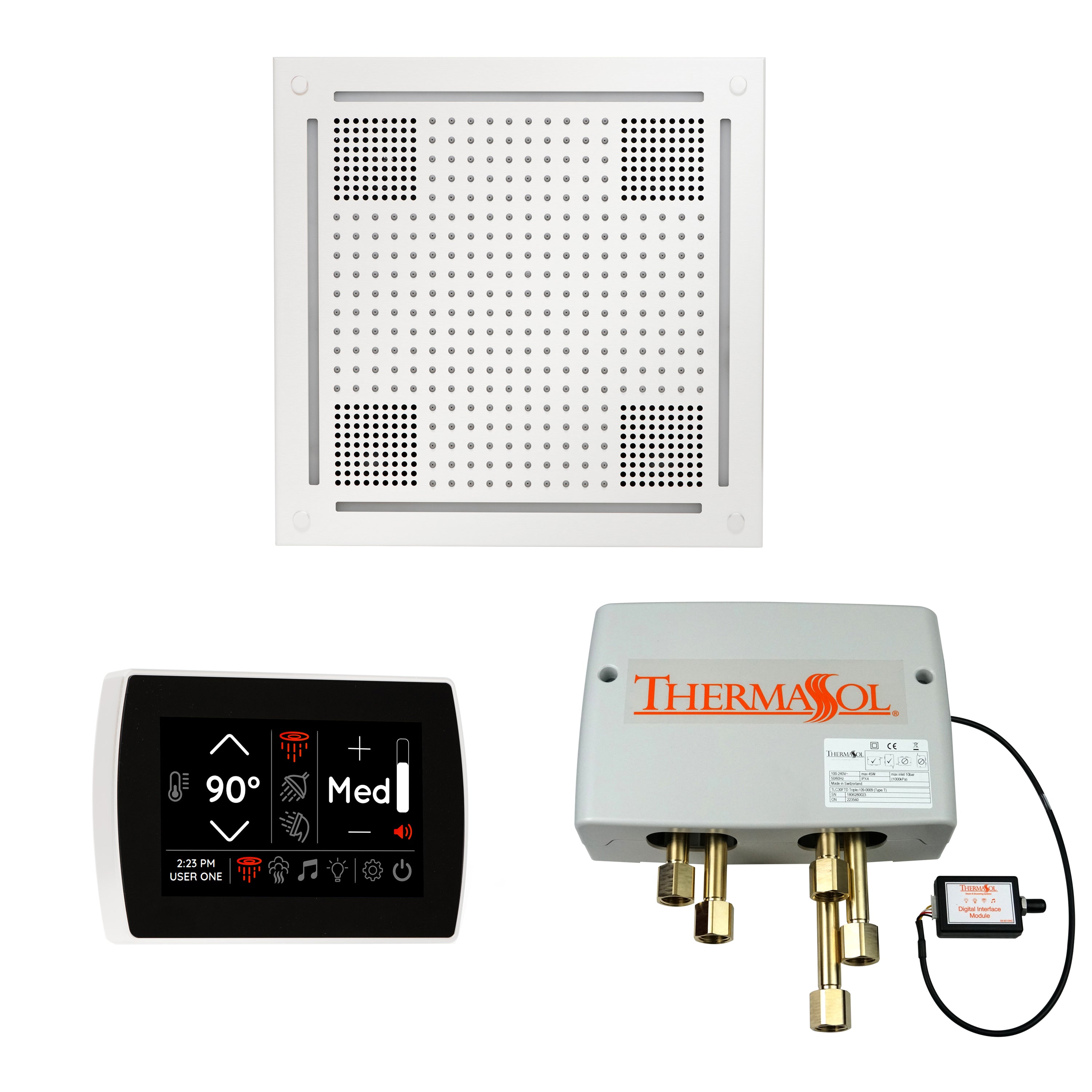Thermasol The Wellness Hydrovive Shower Package with SignaTouch Square