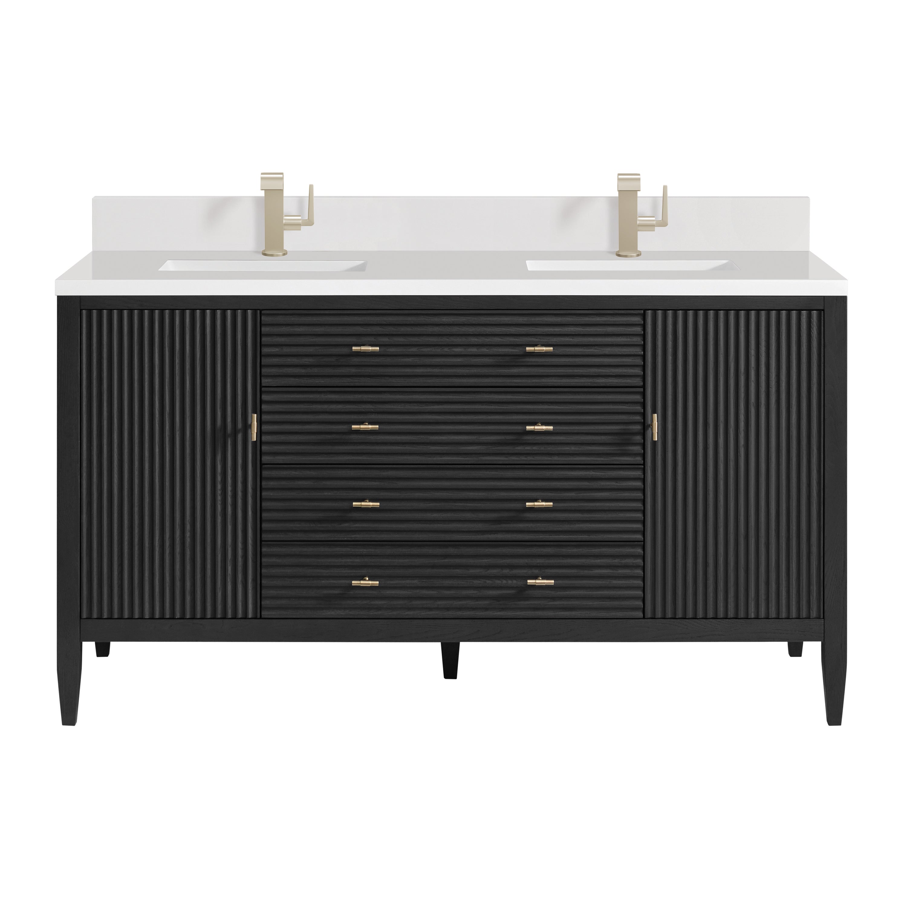 James Martin Vanities Myrrin 60" Double Vanity - Carbon Oak