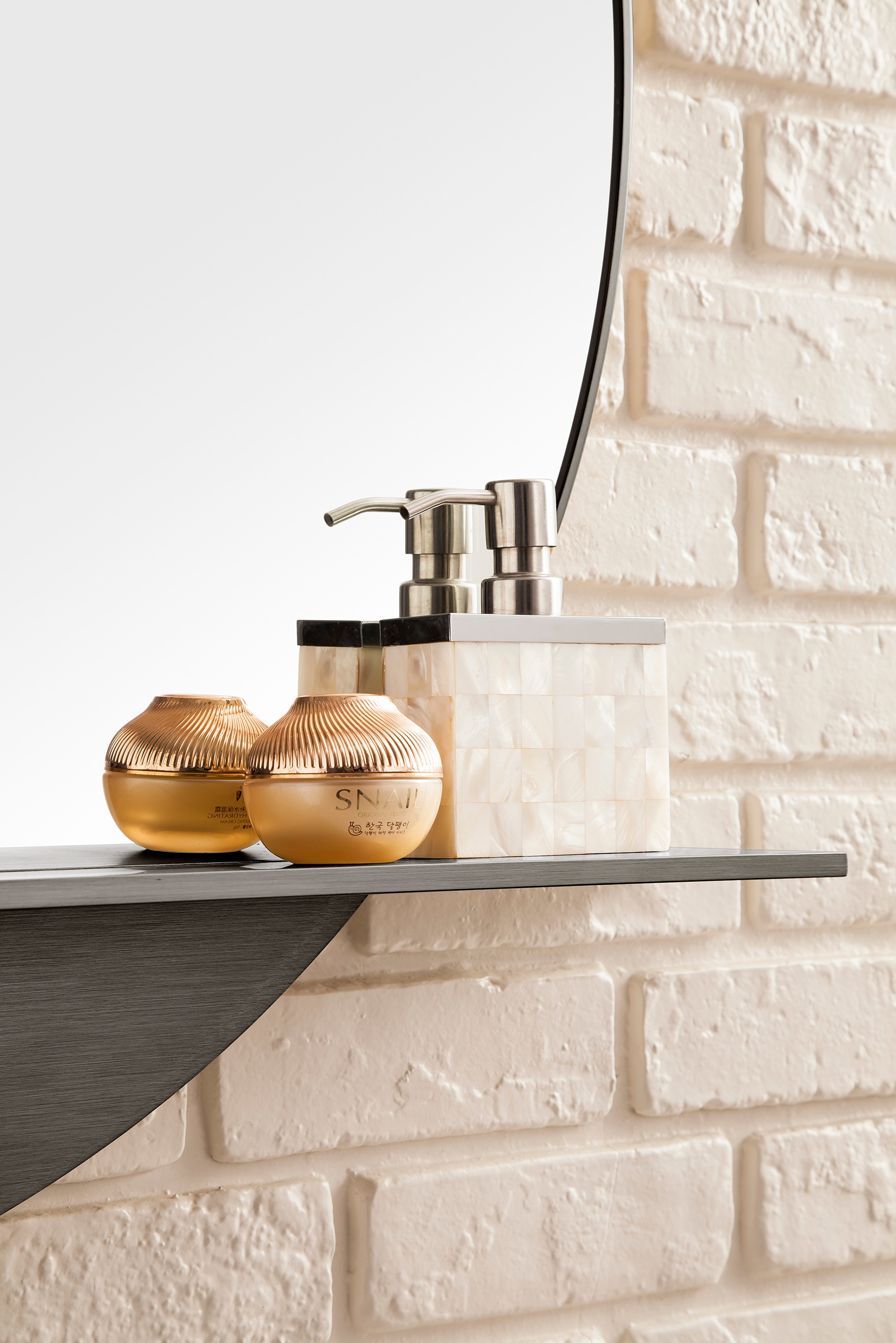 modern iron mirror