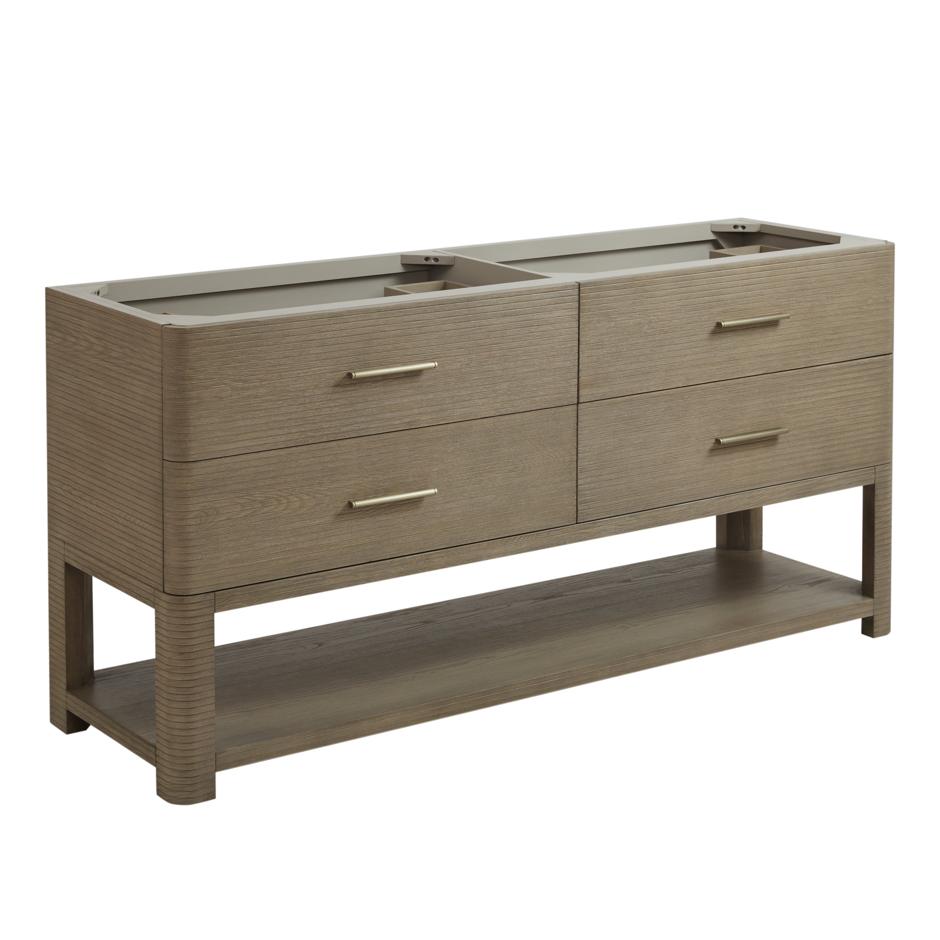 James Martin Vanities Lucian 72" Double Vanity - Pebble Oak