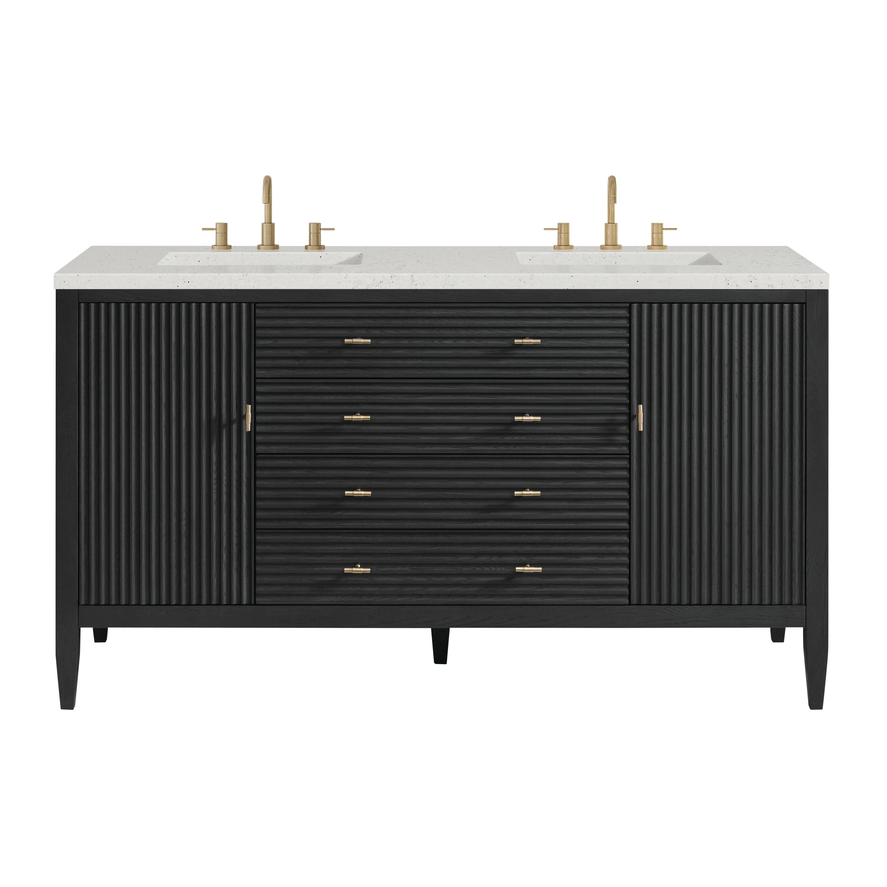 James Martin Vanities Myrrin 60" Double Vanity - Carbon Oak