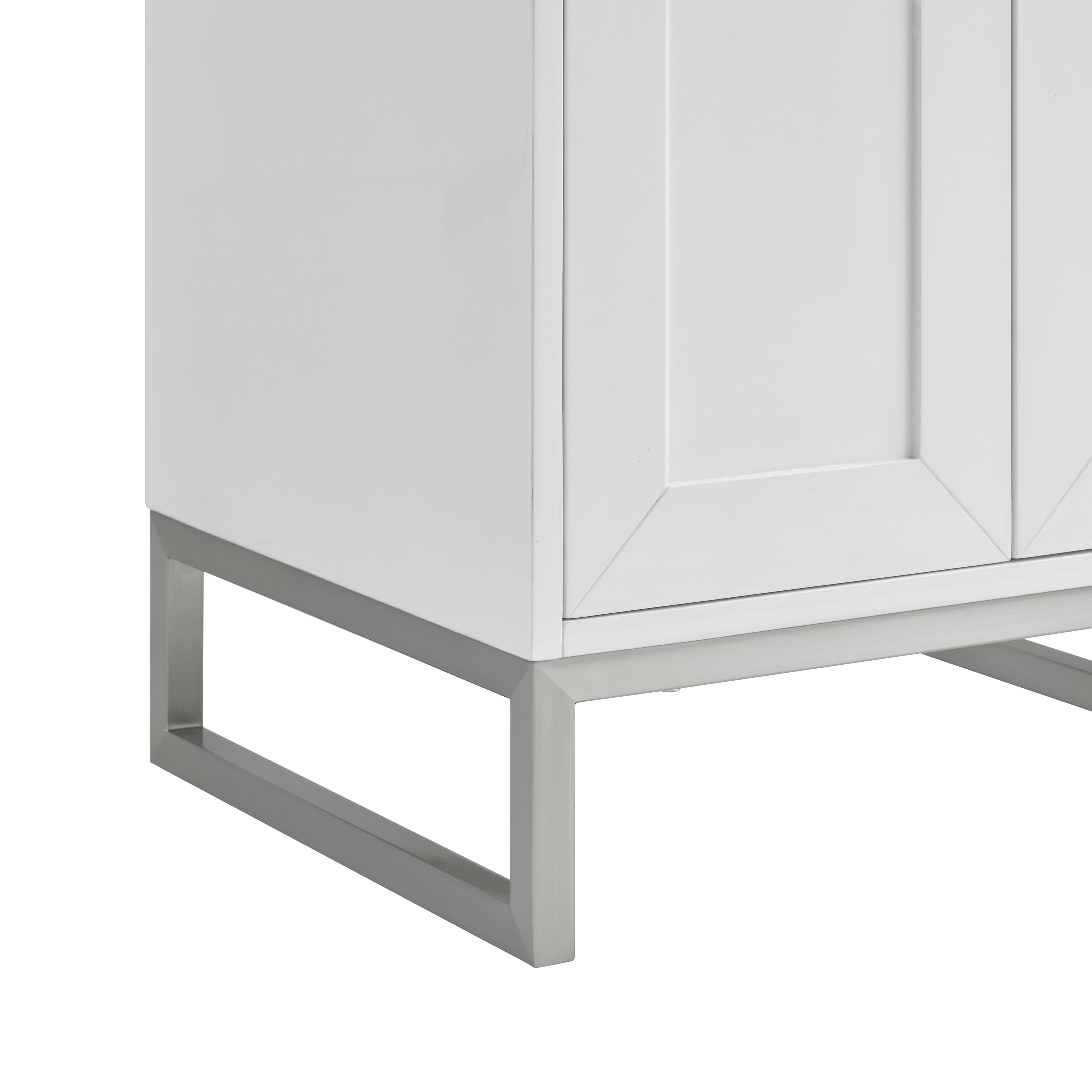 glossy white vanity