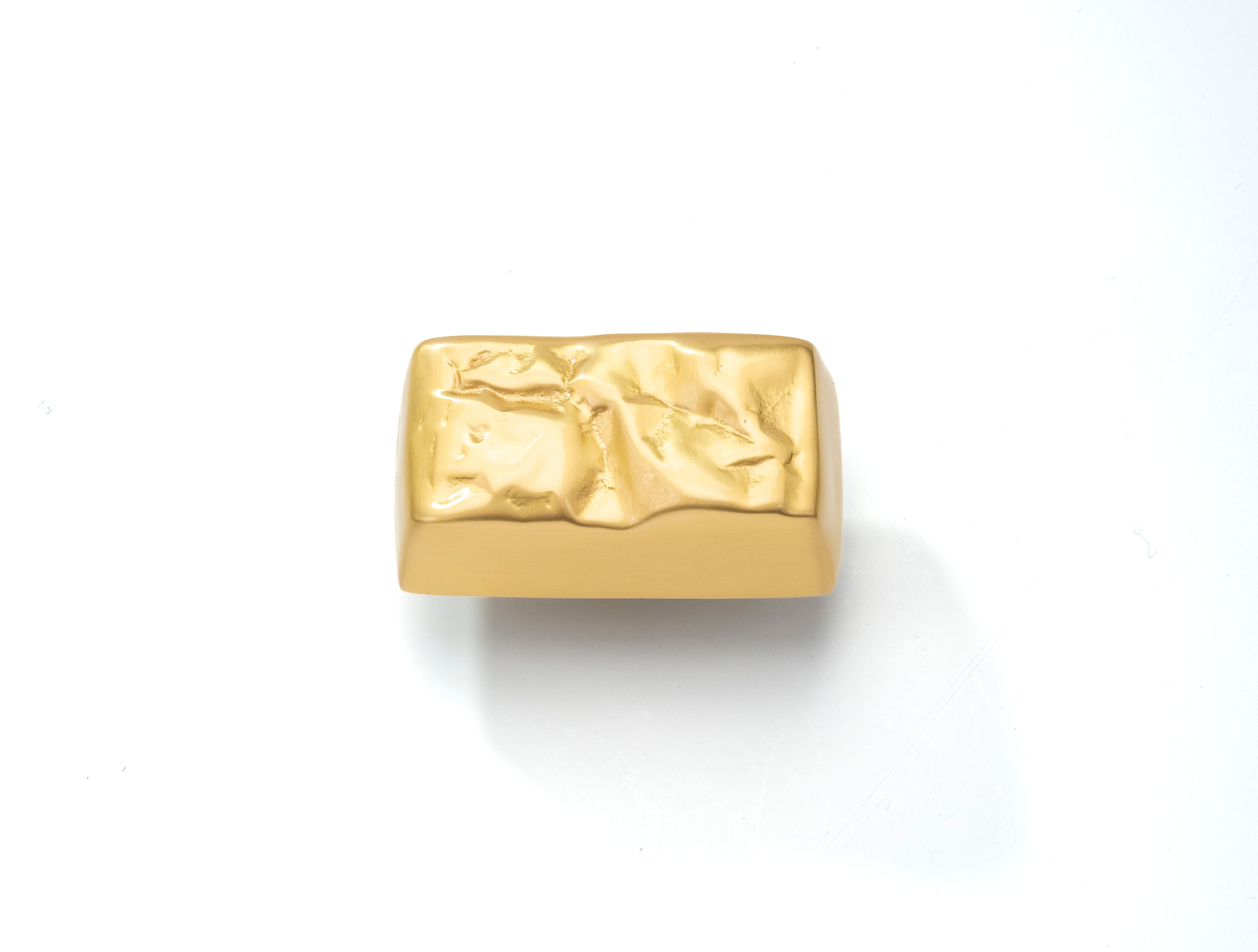 satin brass knob