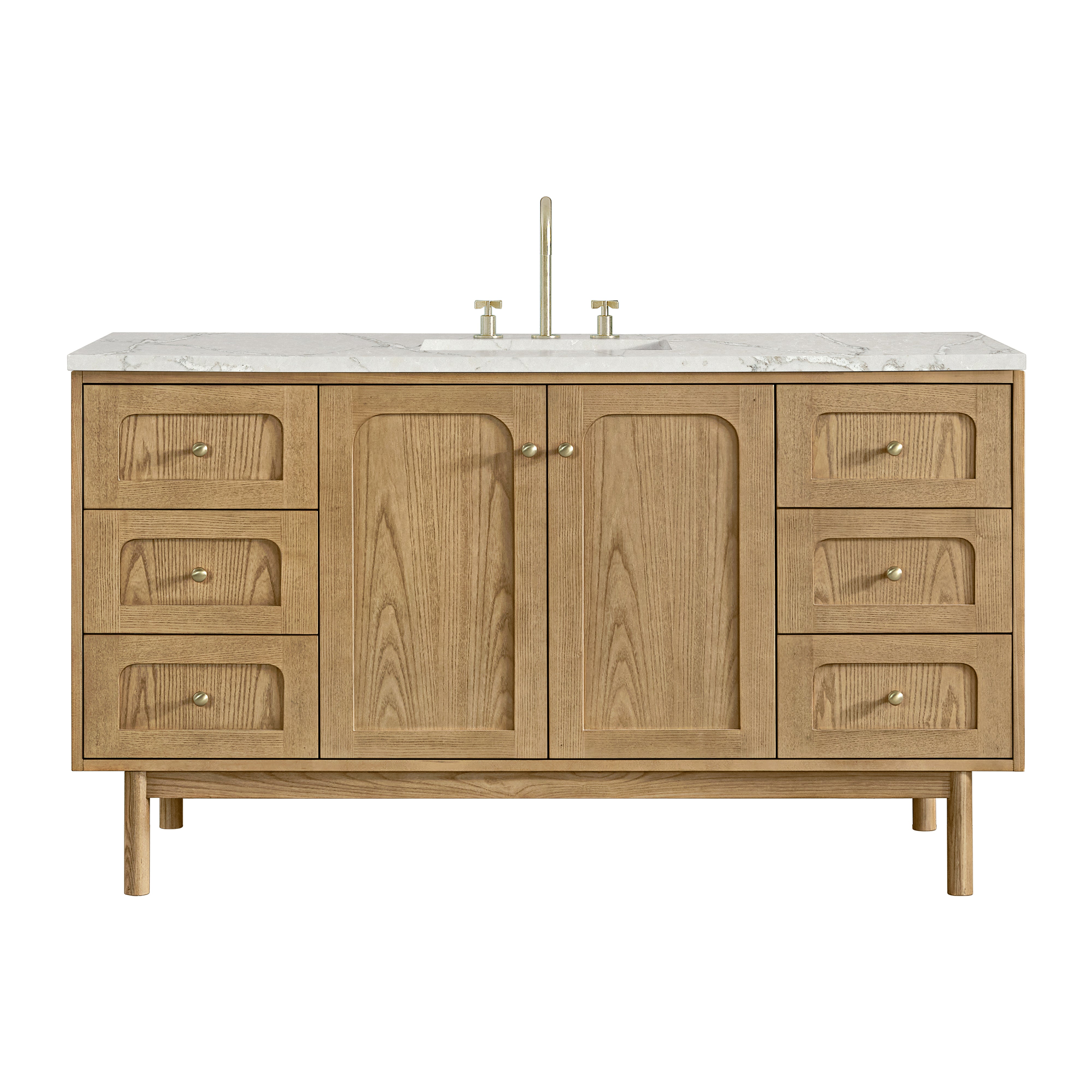 James Martin Vanities Laurent 60" Single Vanity - Light Natural Oak