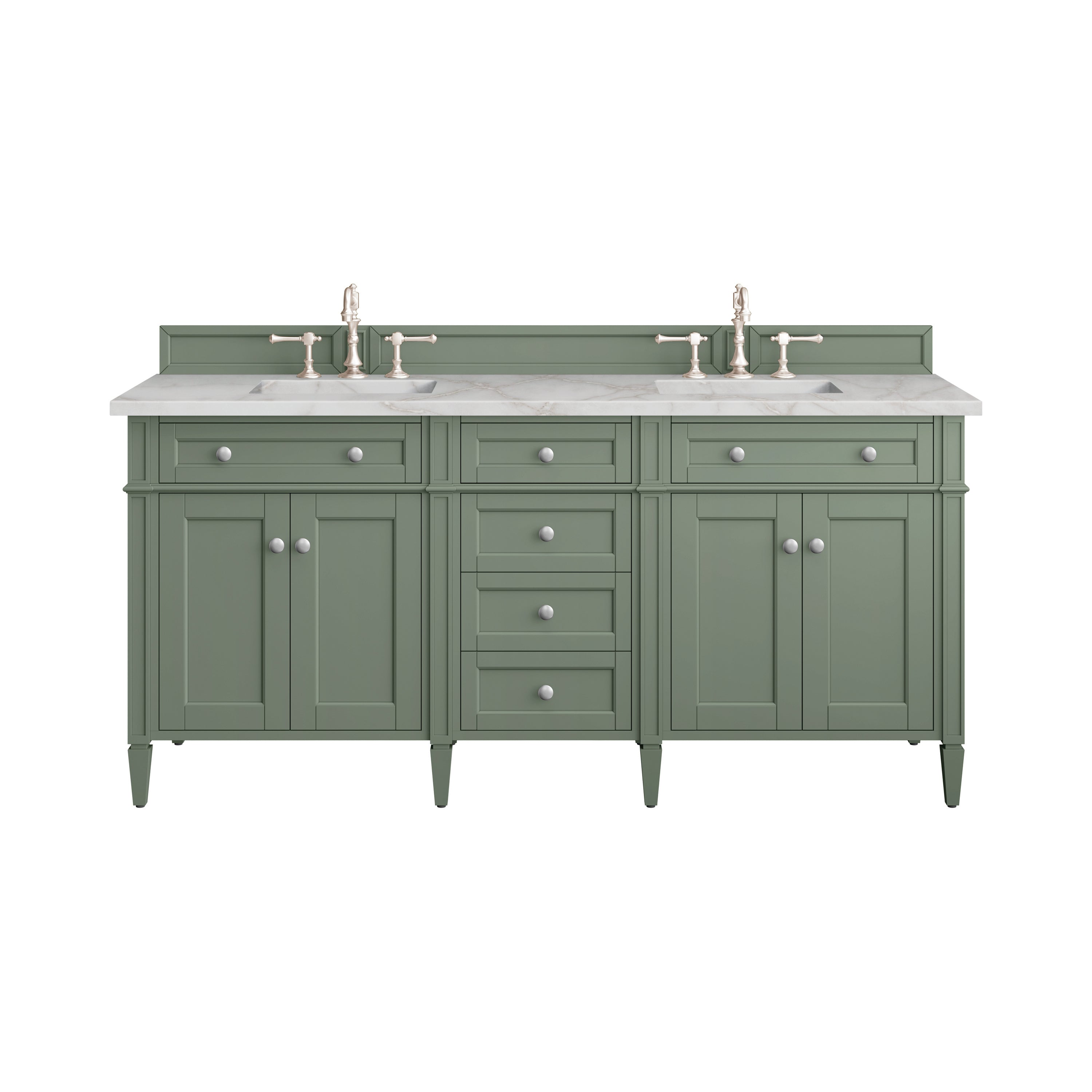 James Martin Vanities Brittany 72" Double Vanity - Smokey Celadon