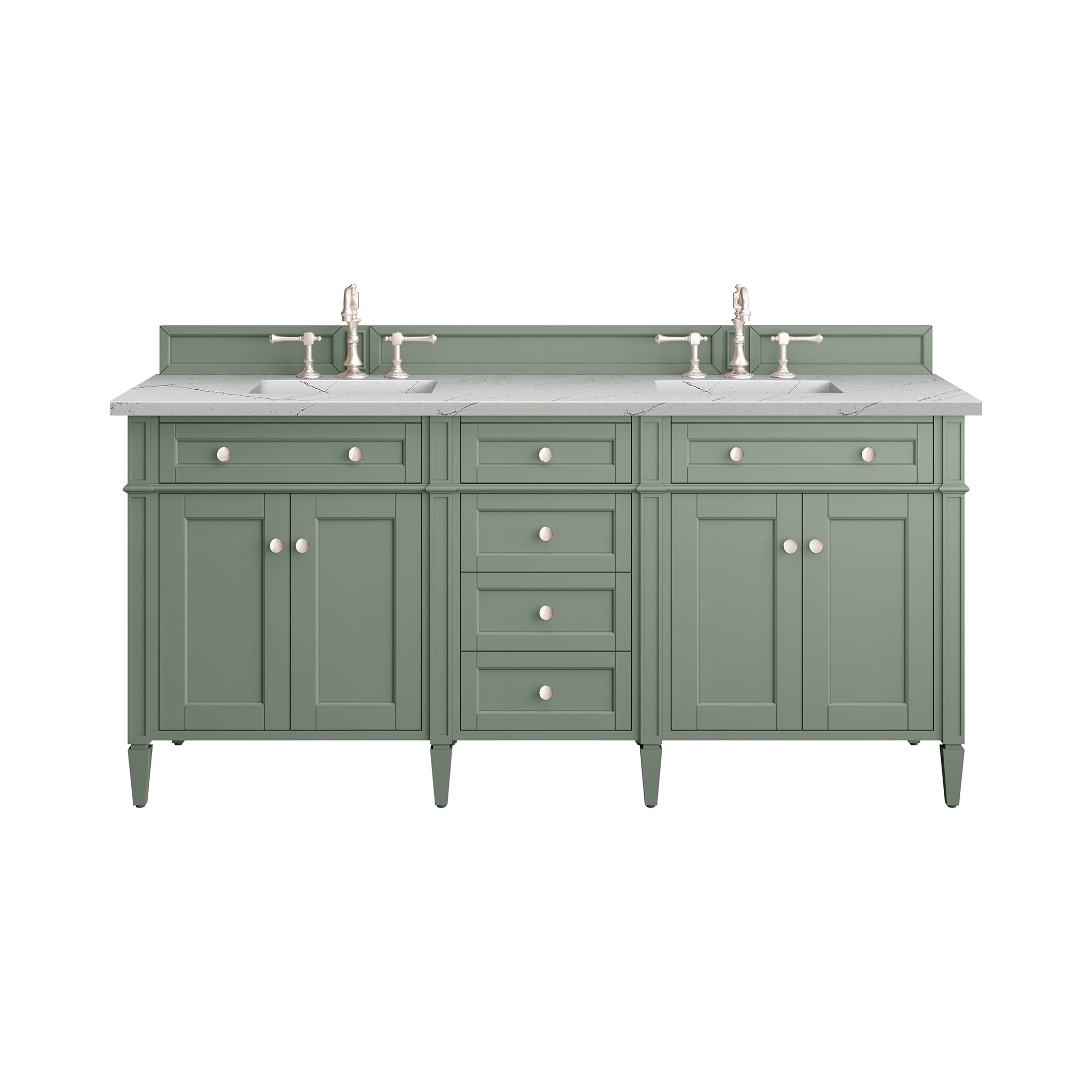 James Martin Vanities Brittany 72" Double Vanity - Smokey Celadon