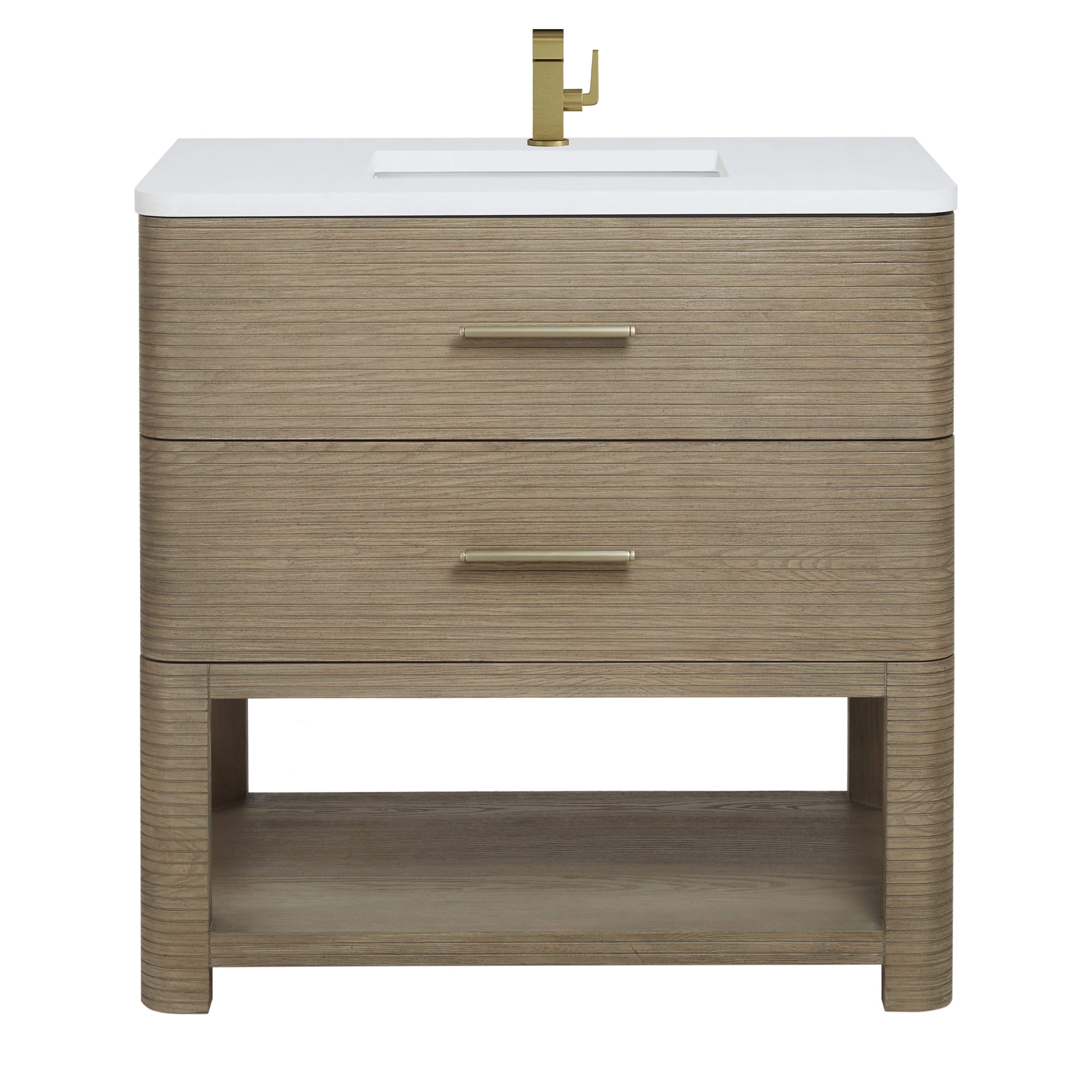James Martin Vanities Lucian 36" Single Vanity - Pebble Oak