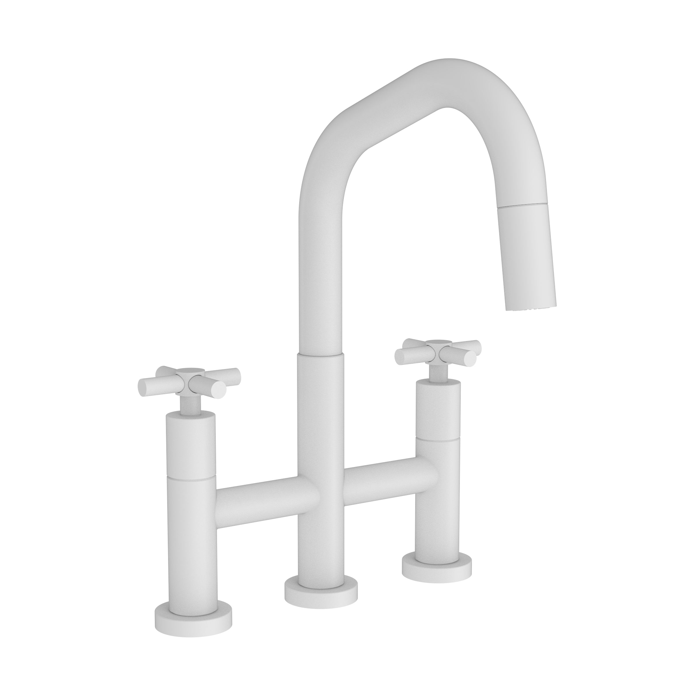 Newport Brass East Square Kitchen Bridge Pull-Down Faucet