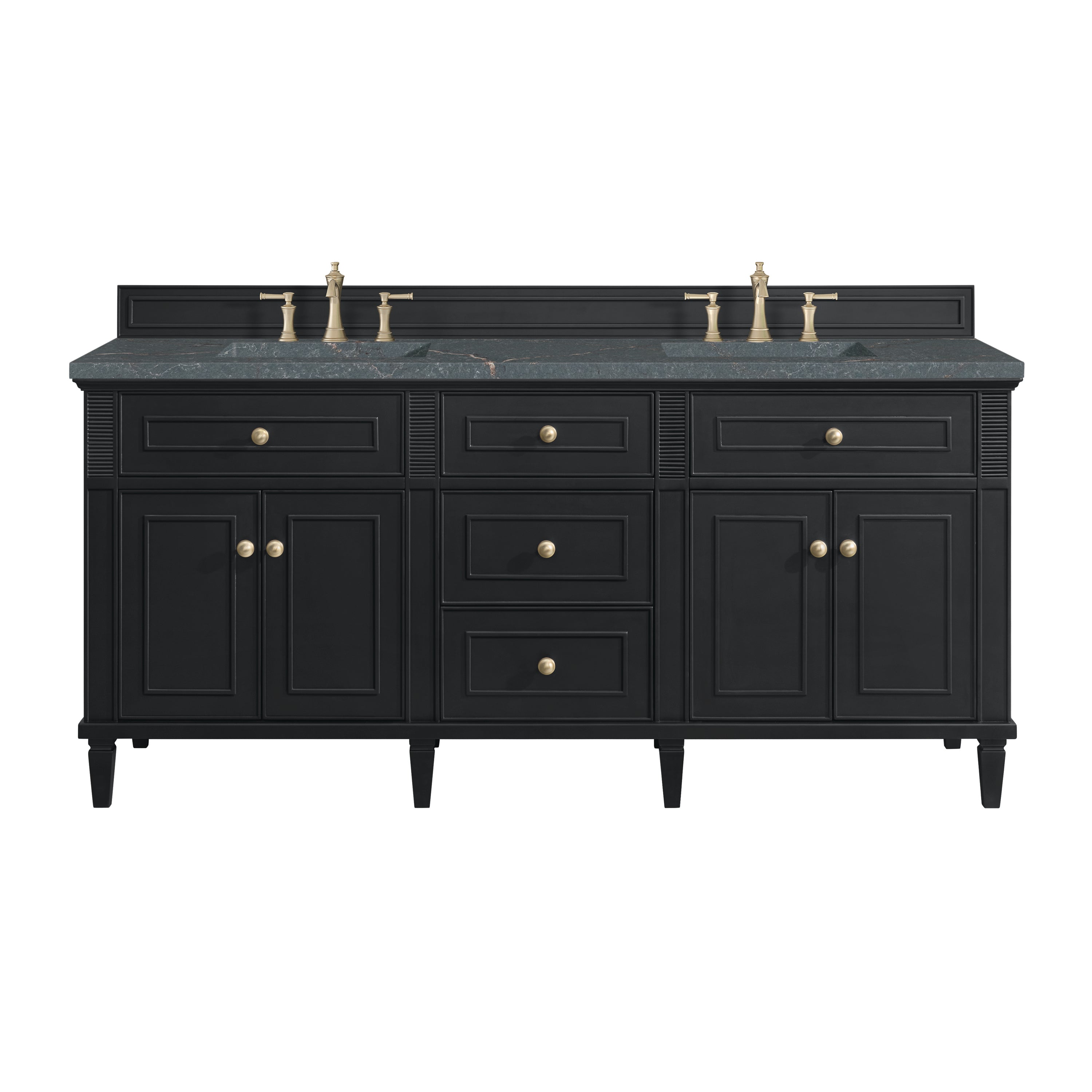 James Martin Vanities Lorelai 72" Double Vanity - Black Onyx