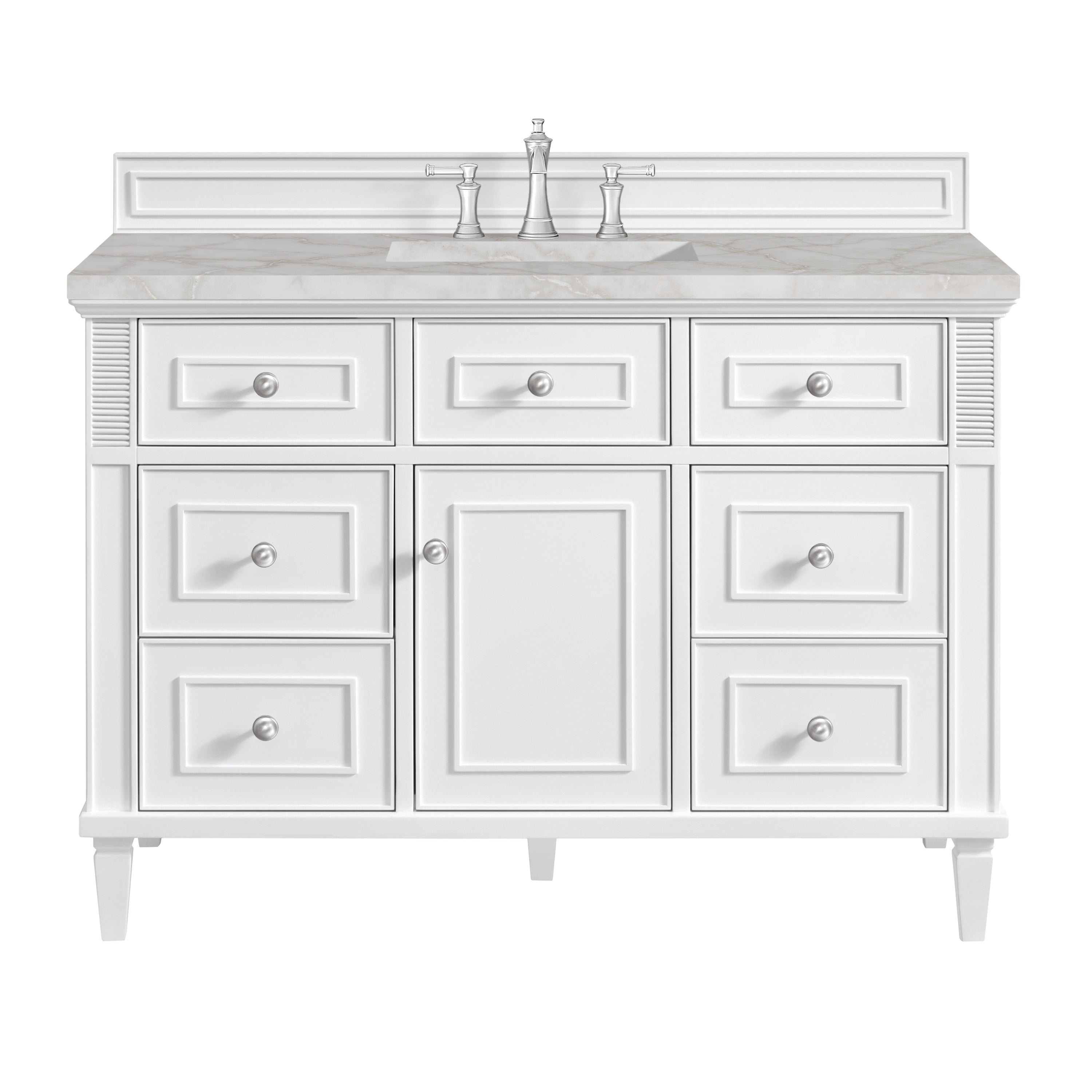 James Martin Vanities Lorelai 48" Single Vanity - Bright White