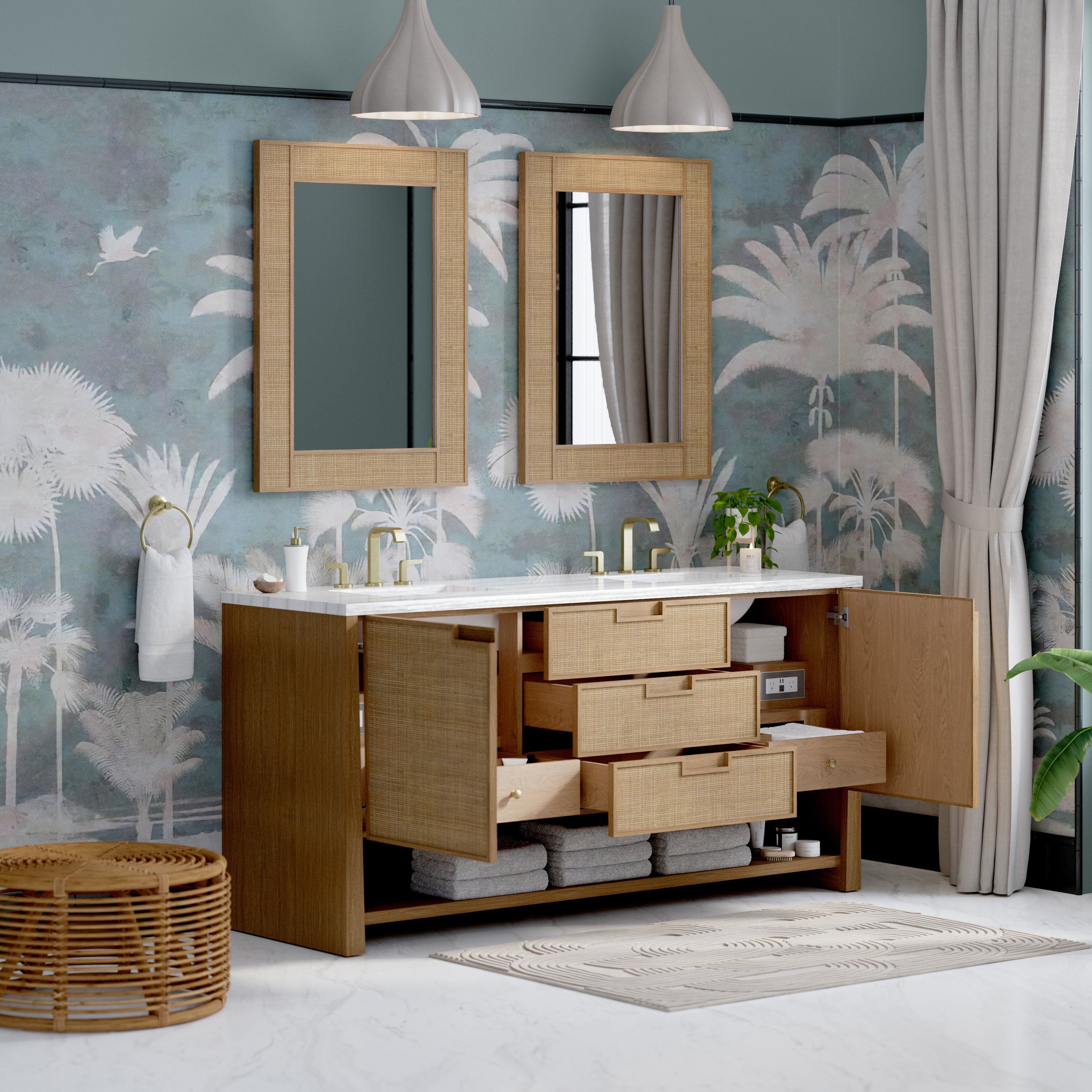 arctic fall solid surface top vanity