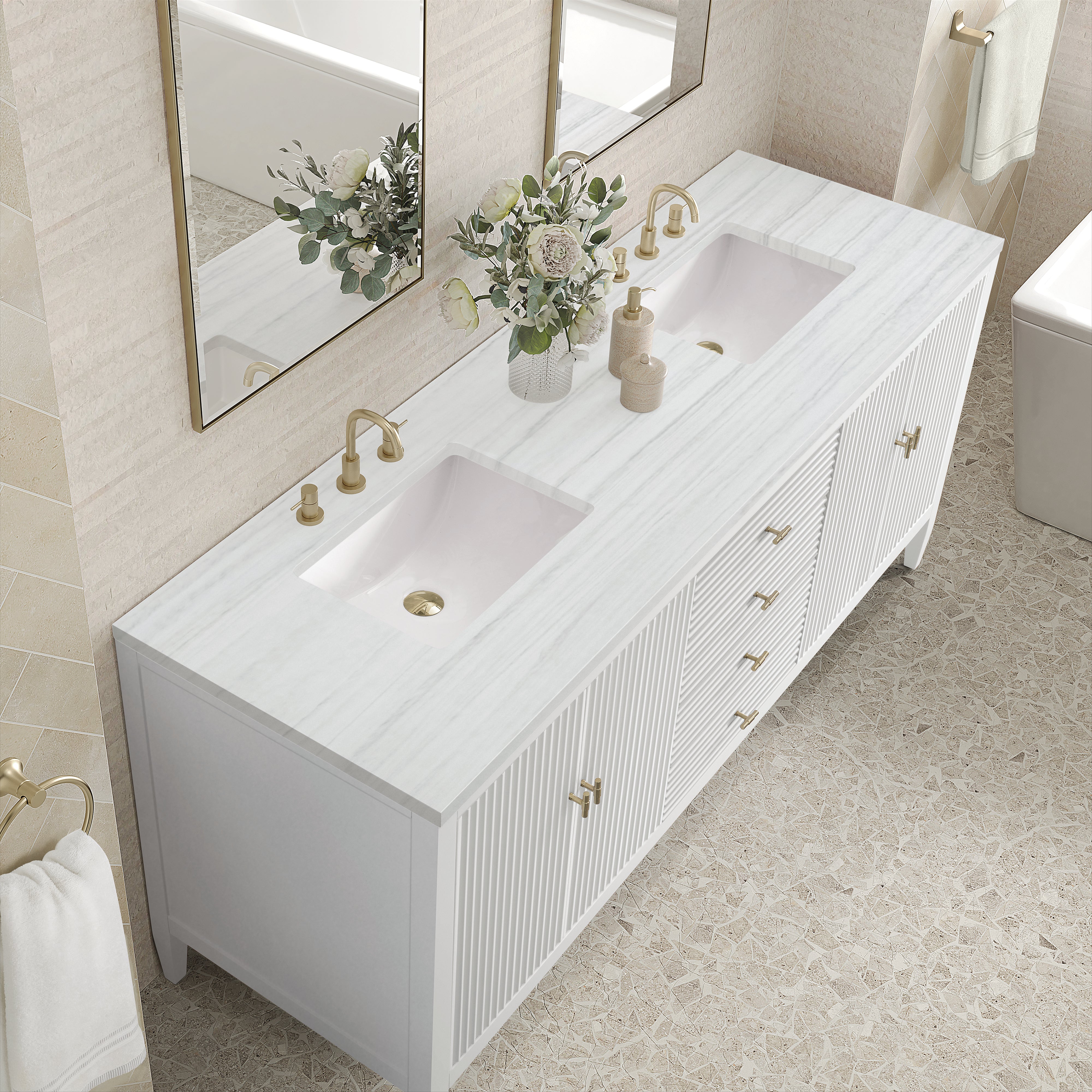 arctic fall solid surface top vanity