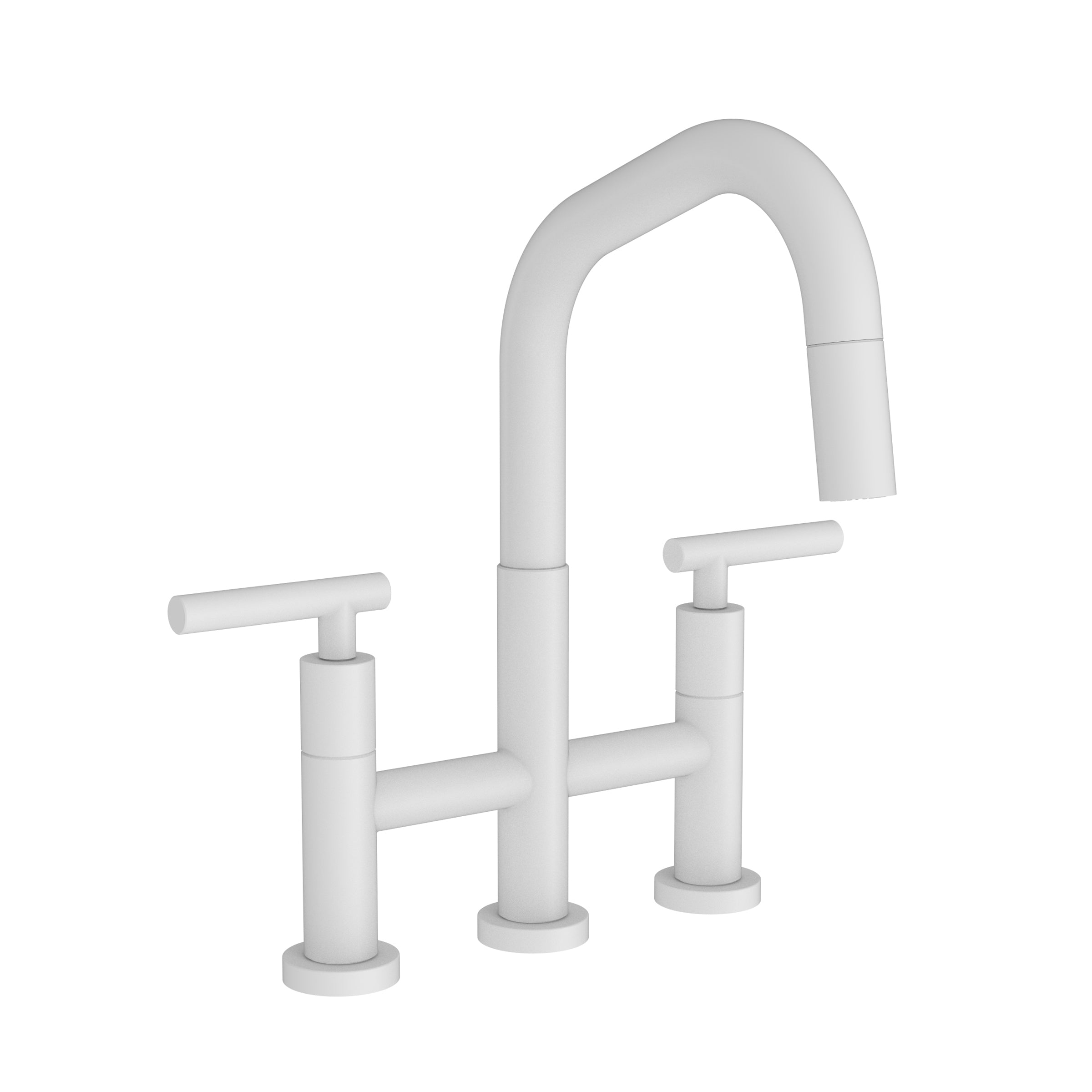 Newport Brass East Square Kitchen Bridge Pull-Down Faucet