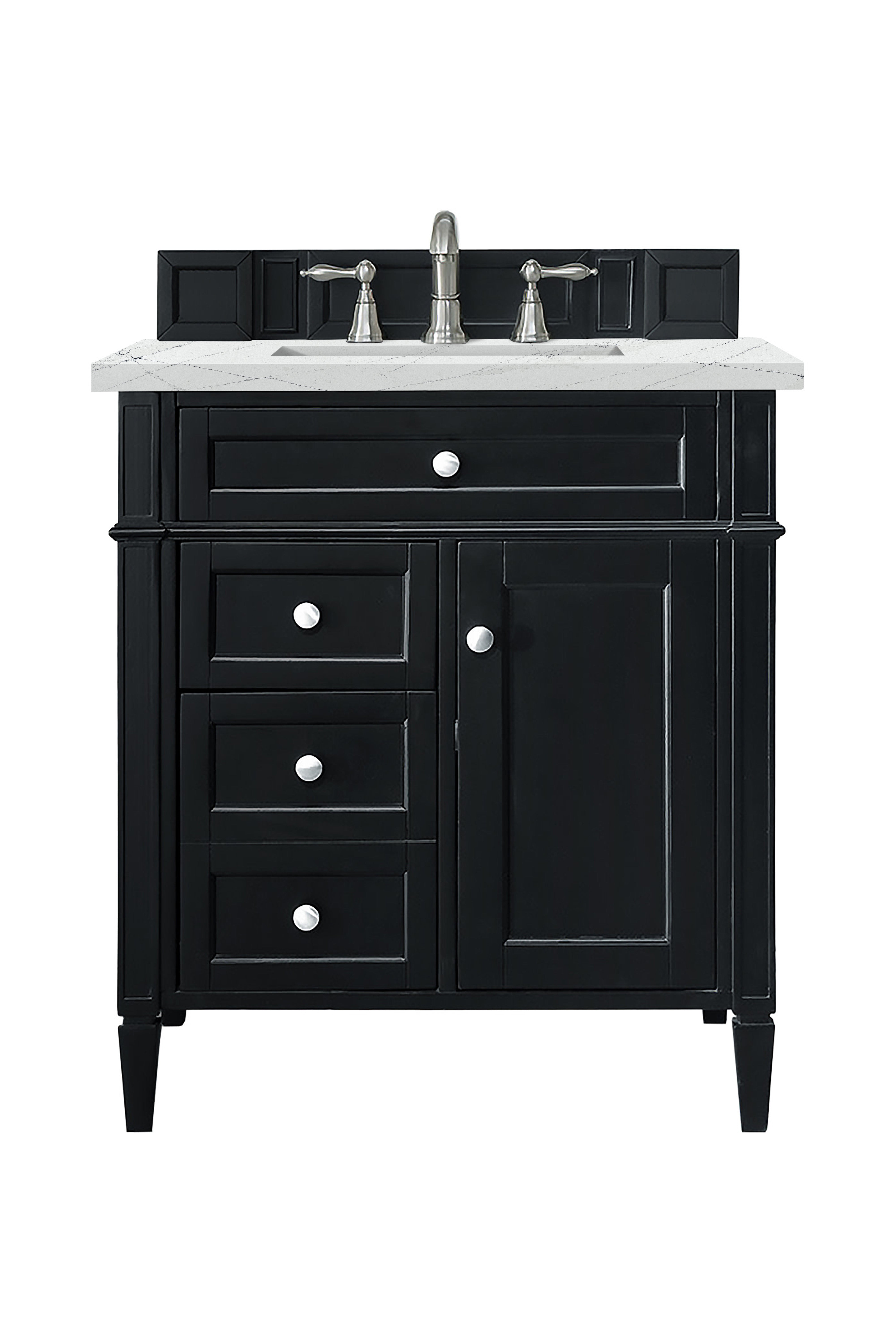 James Martin Vanities Brittany 30" Single Vanity - Black Onyx
